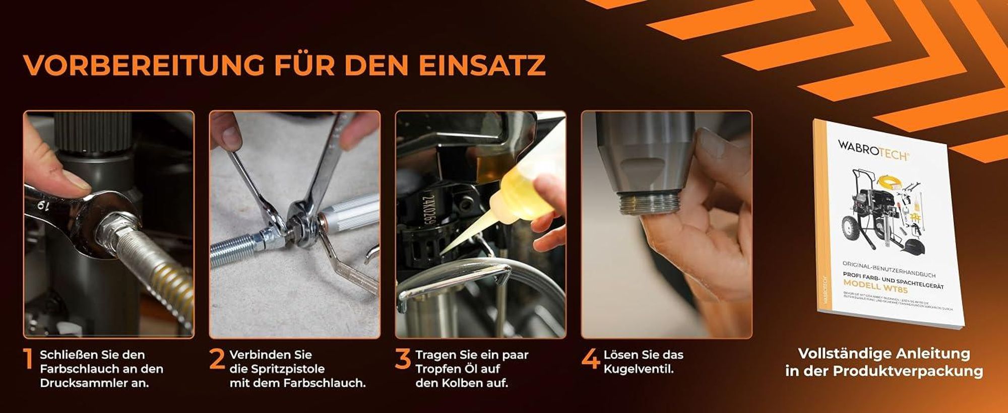Airless Farbspritzgerät Spachtelspritzgerät WT85 5000W 8,5 L/min 227 bar Farbsprühsystem Spritzspachtelgerät für Wandfarbe und Spachtelmasse