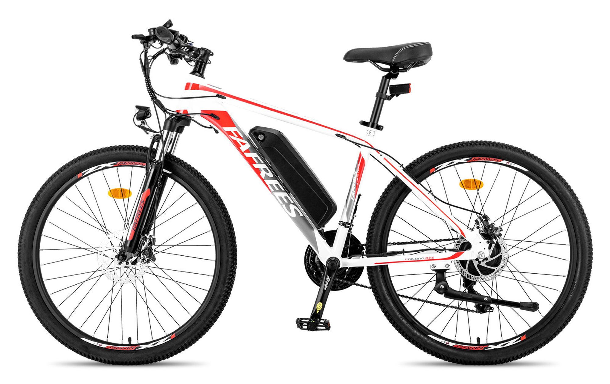 E-Bike Rostfreie Aluminiumlegierung Pannensichere Reifen 26 Zoll bis zu 80 - 100 km Mountainbike 21 Gang Wasserdicht IP54 Pedelec, Weiß