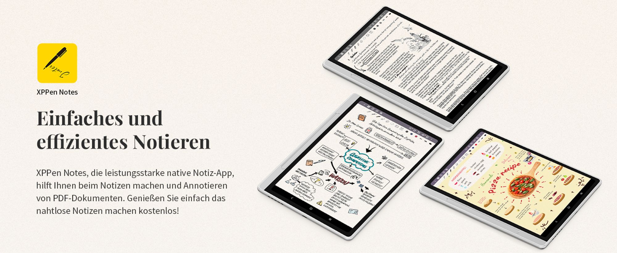 XPPen Magic Note Pad, Verkabelt & Kabellos, 5080 lpi, 148 x 236 mm, USB/Bluetooth, 31 cm (12.2"), IPS