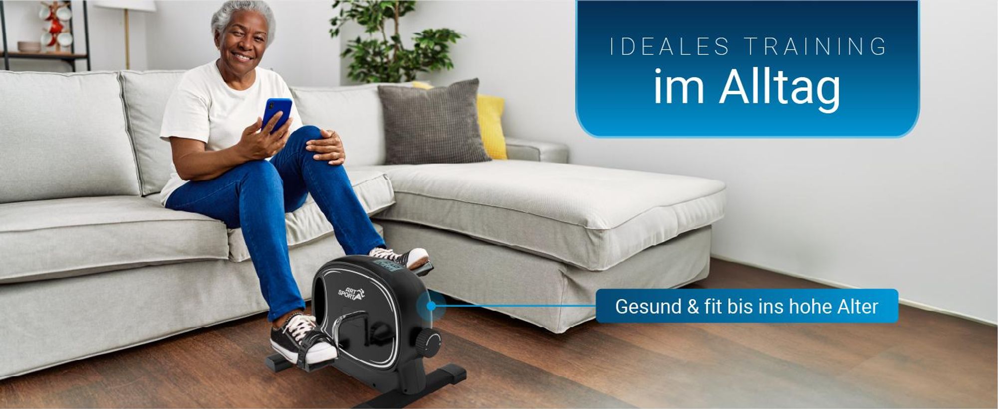ArtSport Pedaltrainer Sportivo - für Zuhause, Heimtrainer, Fitnessgerät