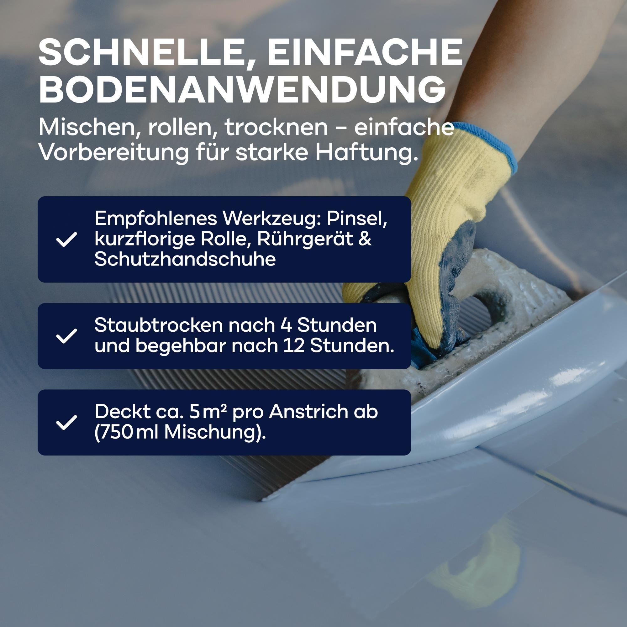 Plid 2K Epoxy-Haftvermittler – Transparente 2K-Epoxidharz-Grundierung für Betonboden, Garagenboden, Werkstatt und Keller – 750 ml (Basis + Härter)