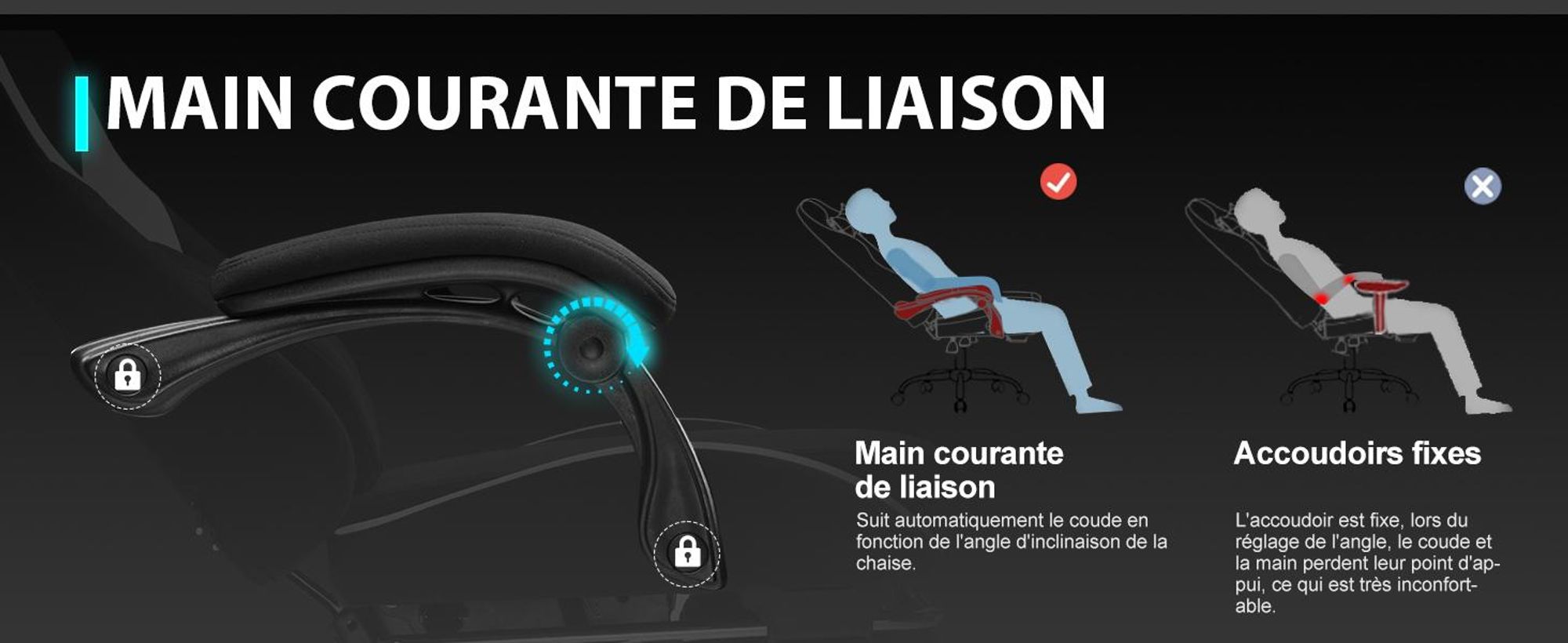 Chaise de jeu GTPLAYER Fauteuil de jeu ergonomique Chaise de bureau en tissu respirante Coussin d'assise à ressorts avec repose-pieds blanc