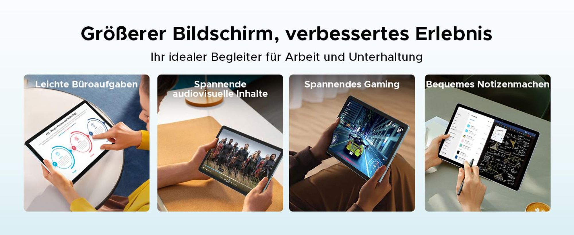 DOOGEE Tab E3+ - Tablet, Android 16, 12 Zoll, 48(8+40)GB+256GB(bis 2TB erweiterbar), 4G LTE, 90Hz,8800mAh/18W, Vier Trompeten