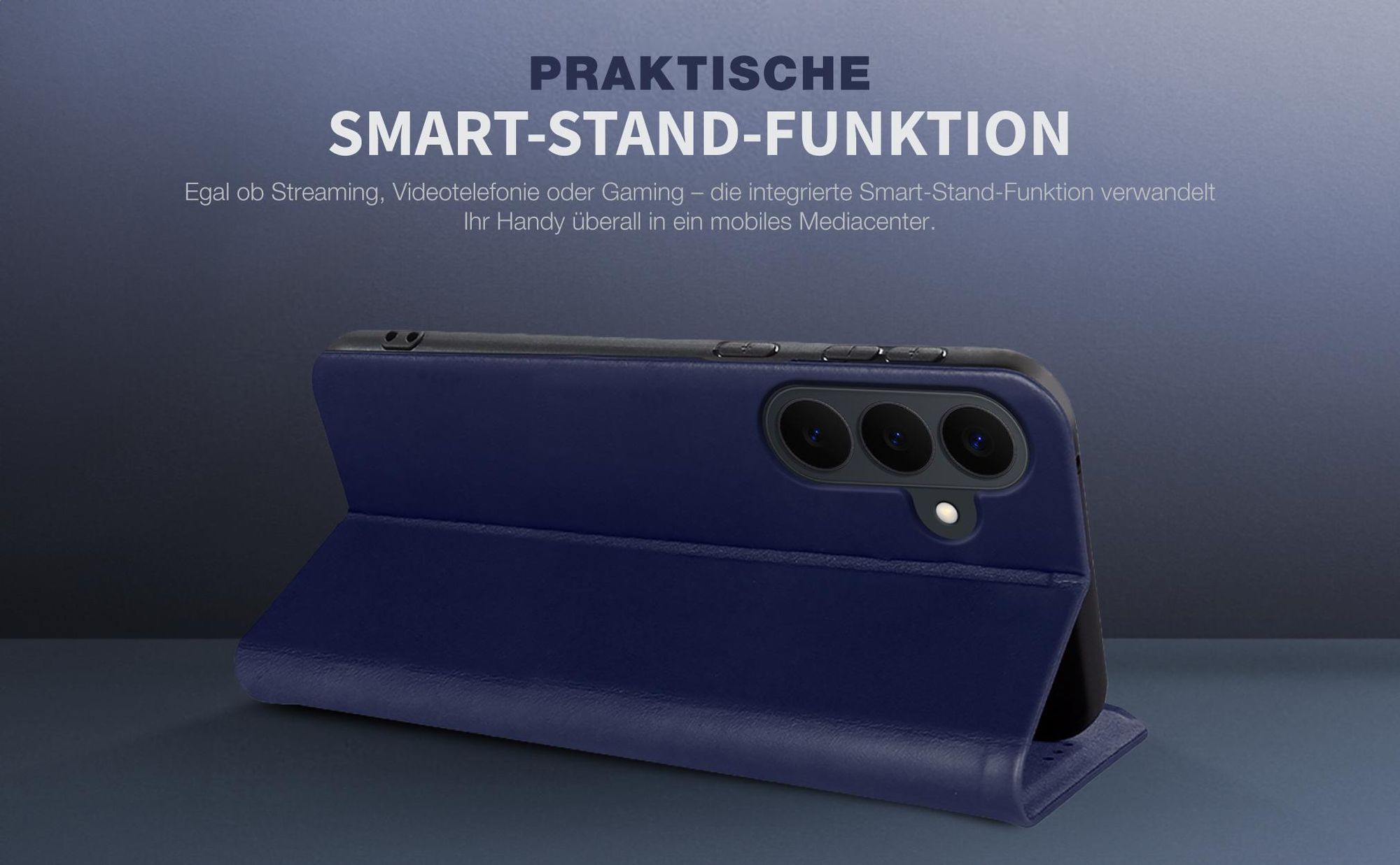 Fliphülle aus Leder für das Samsung Galaxy S26 FE mit Smartstand Funktion