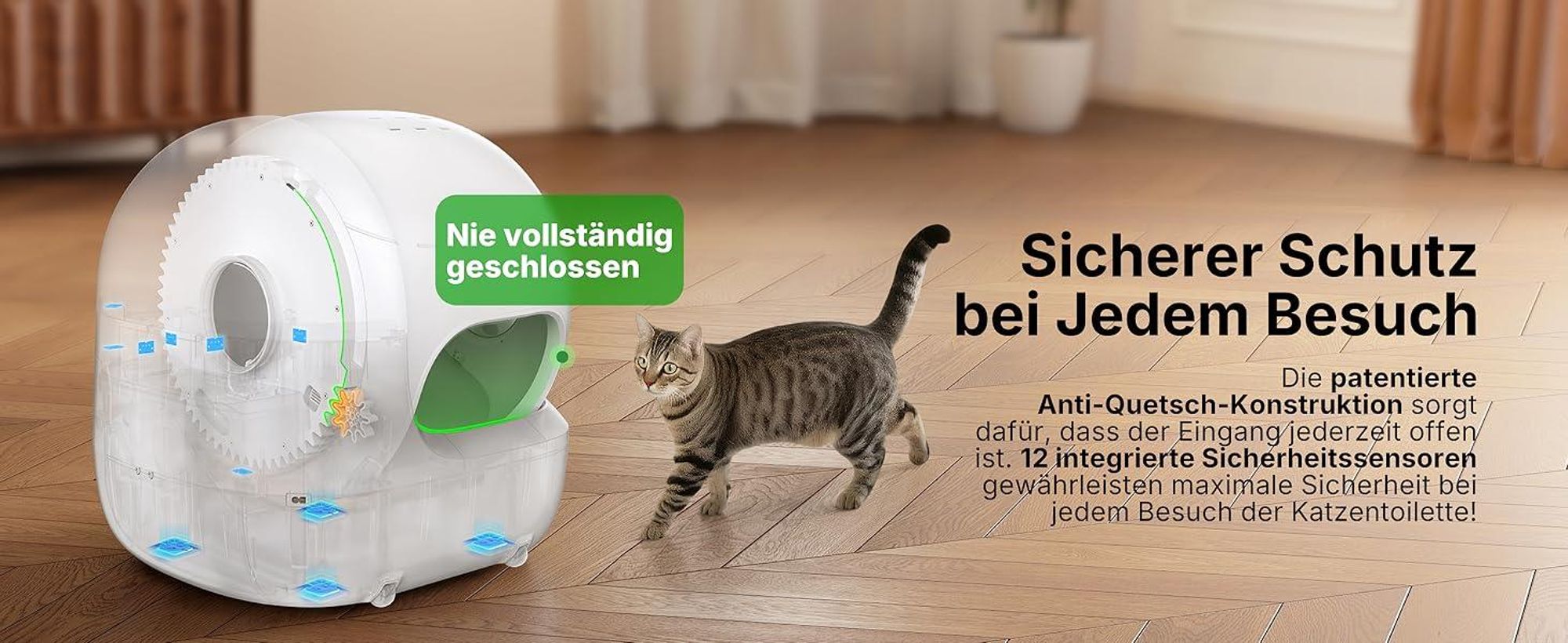 PETKIT PUROBOT Max Pro 2 Selbstreinigende Katzentoilette, Katzenklo Selbstreinigend mit Kamera, Präzise Mehrkatzen-Erkennung, für Mehrere Katzen