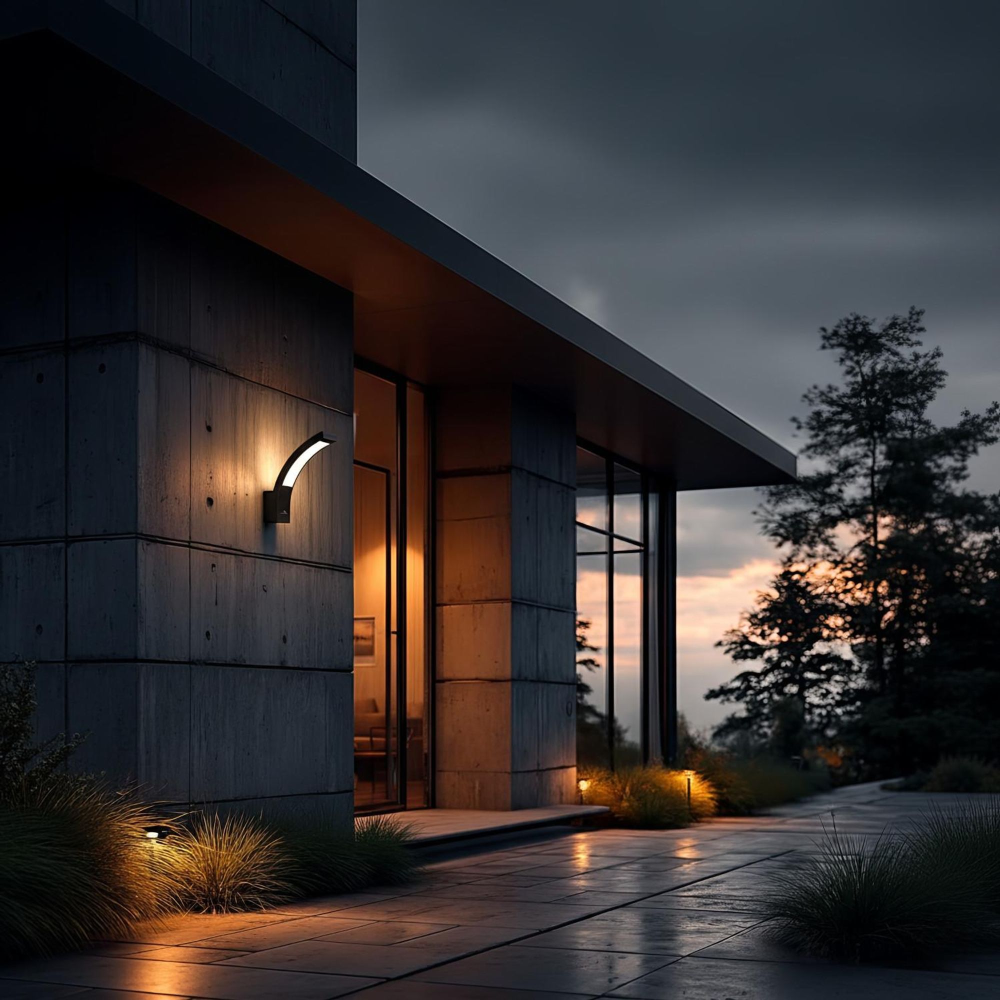 LED-Lampe Fassadenlampe Außenwandleuchte 10W 800lm IP54 4000K Neutralweiß Schwarz ++