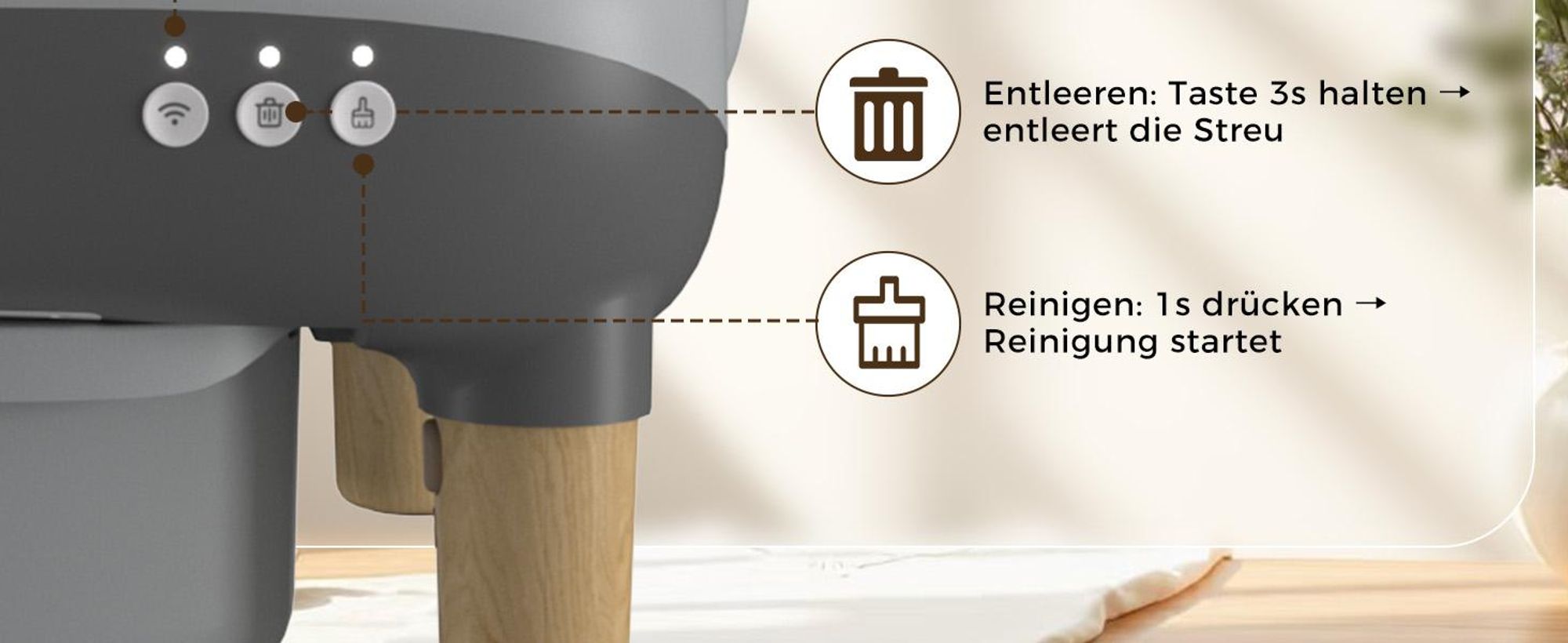 Katzentoilette Oben offene Automatische Katzenklo selbstreinigend Katzentoilette XXL Große Fassungsvermögen,App-Steuerung,für mehrere katzen