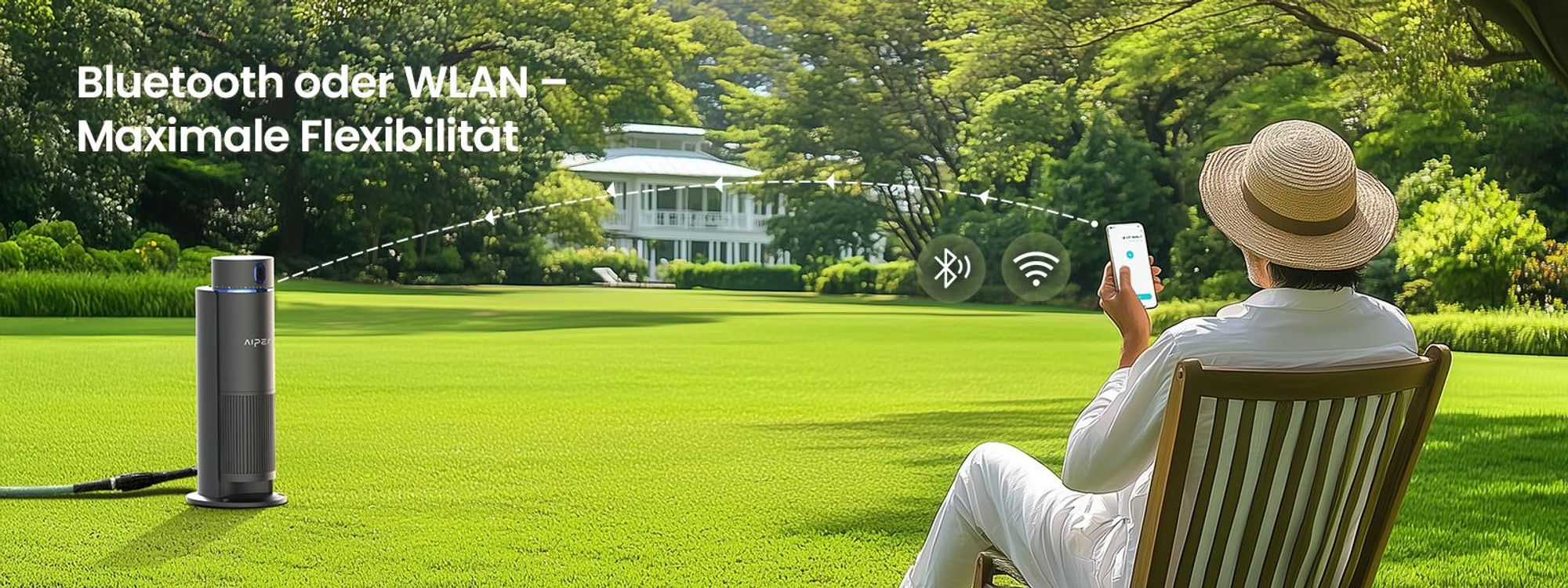 AIPER IrriSense 2 intelligentes Bewässerungssystem, 4-in-1 Multi-Zonen-Bewässerung mit App-Steuerung