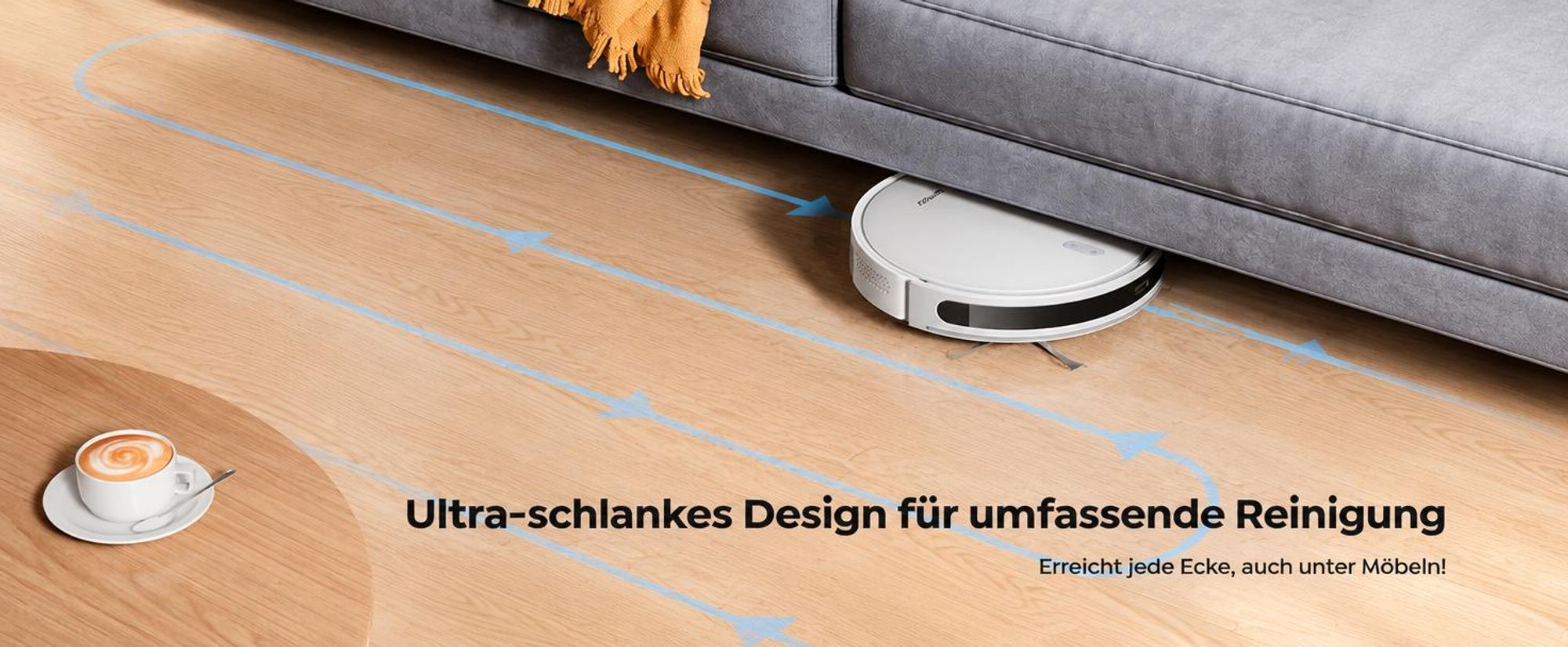 Laresar Staubsauger Roboter,12000Pa Transformative SOF LiDAR-Technologie,3-in-1-Roboterstaubsauger,APP/Alexa,Bis zu 150 Minuten
