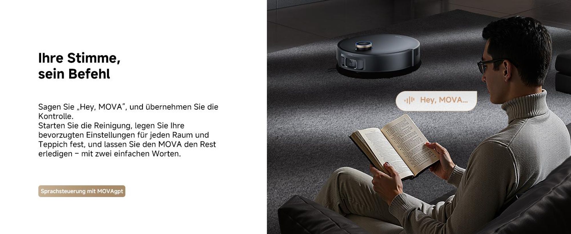 MOVA Z60 Ultra Roller Complete Saugroboter 28.000 Pa, HydroForce™ Hochdruck-Wischen, AutoShield™ Teppichschutz, StepMaster™ 2.0, FlexScope™ Navigation