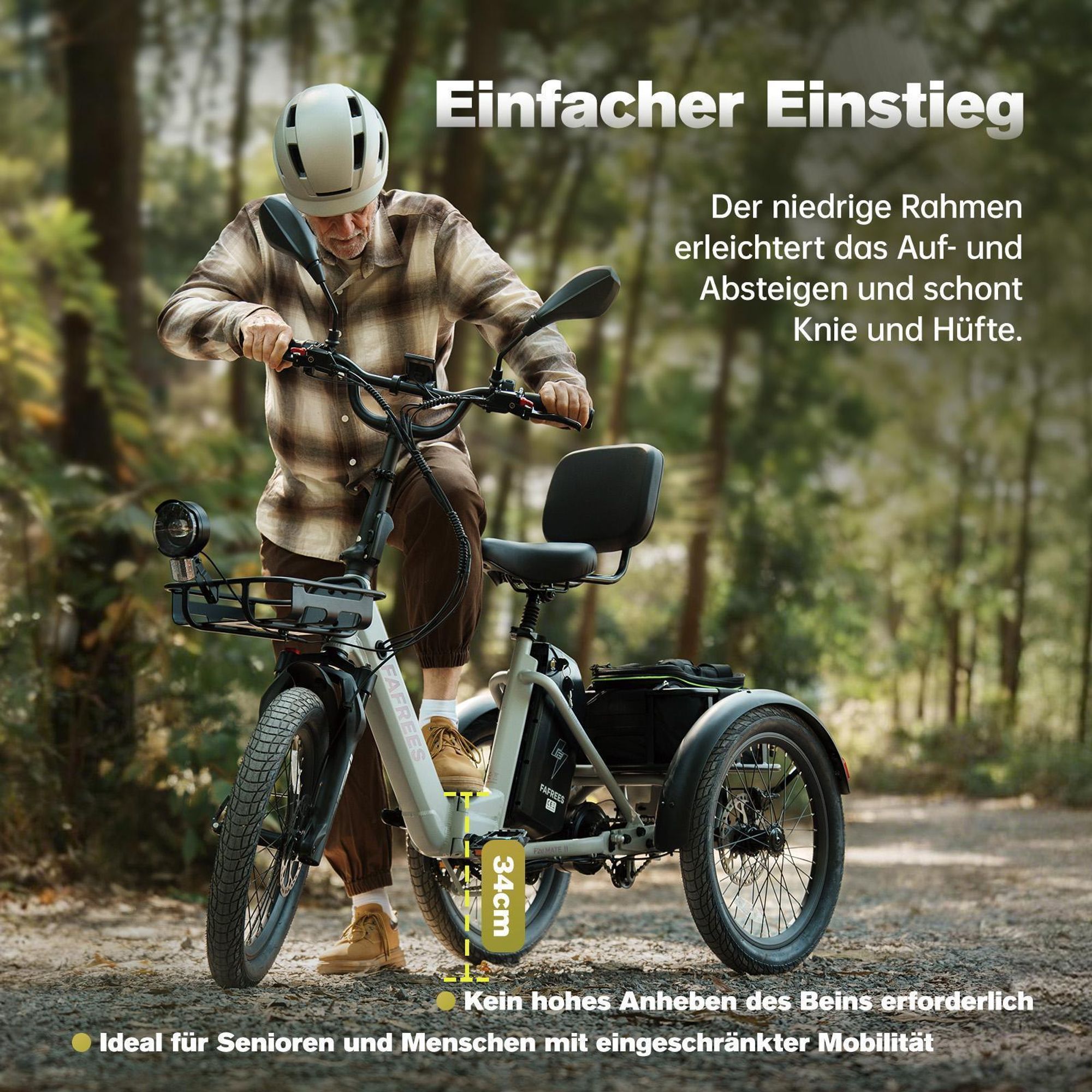 Elektrofahrrad FAFREES F20 Mate II - Motor 250W Akku 48V25AH 20" Reifen Hydraulische Scheibenbremse - Olivgrün