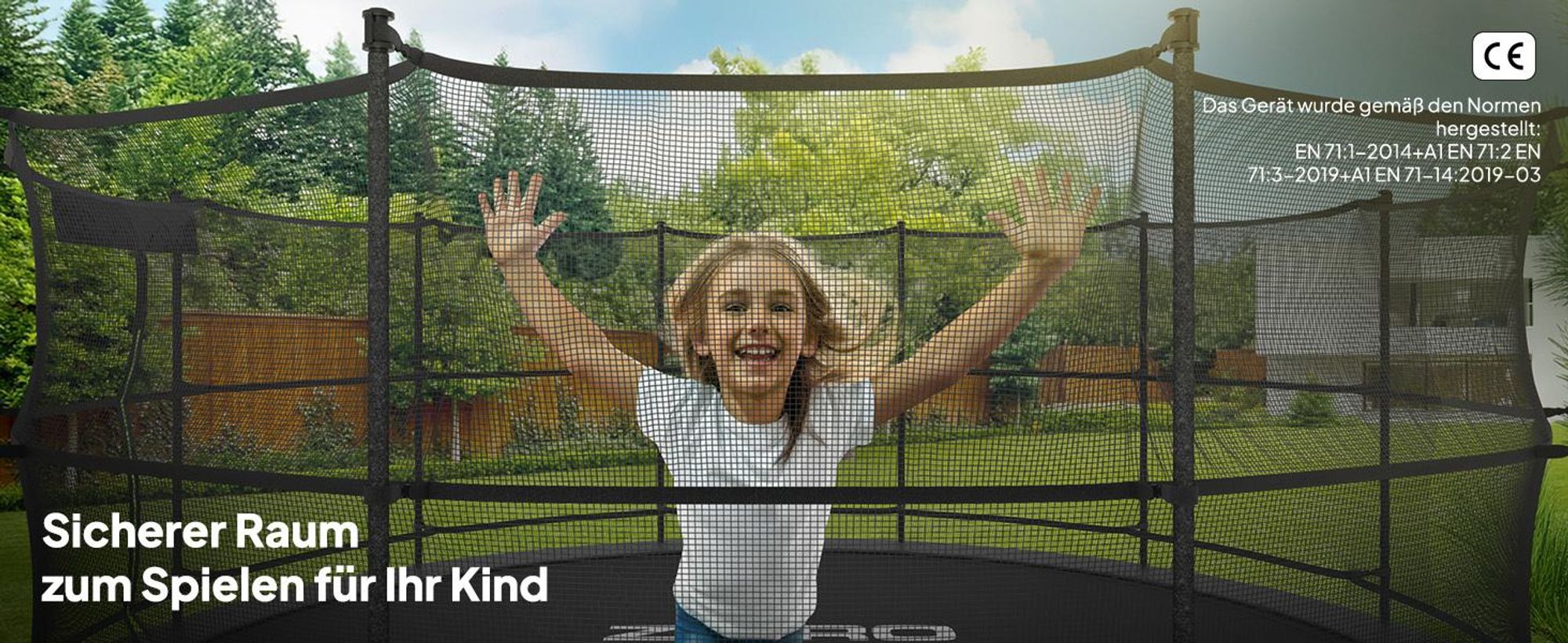 ZIPRO Trampolin Jump Pro IN | 6FT Ø 183cm | Gartentrampolin Kindertrampolin Komplett-Set inkl. Innennetz, Randabdeckung, Outdoor, Grün
