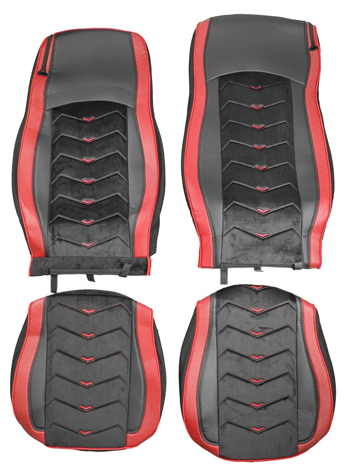 LKW SITZBEZUG SITZBEZÜGE SITZAUFLAGE LEDER + ALCANTARA DAF XG XG+ Rot
