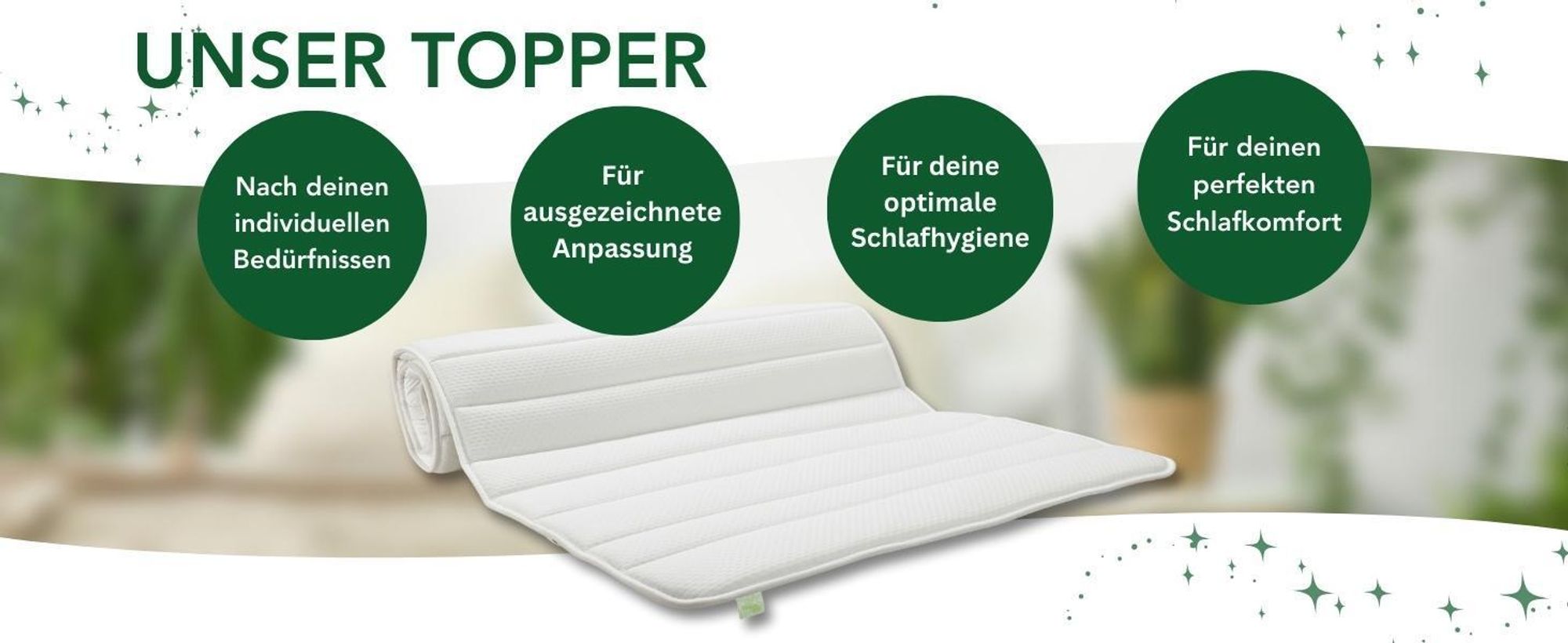 Matratzentopper 140x200 cm | Schaumkern Matratzenauflage atmungsaktiv & rutschfest | Dreamstar
