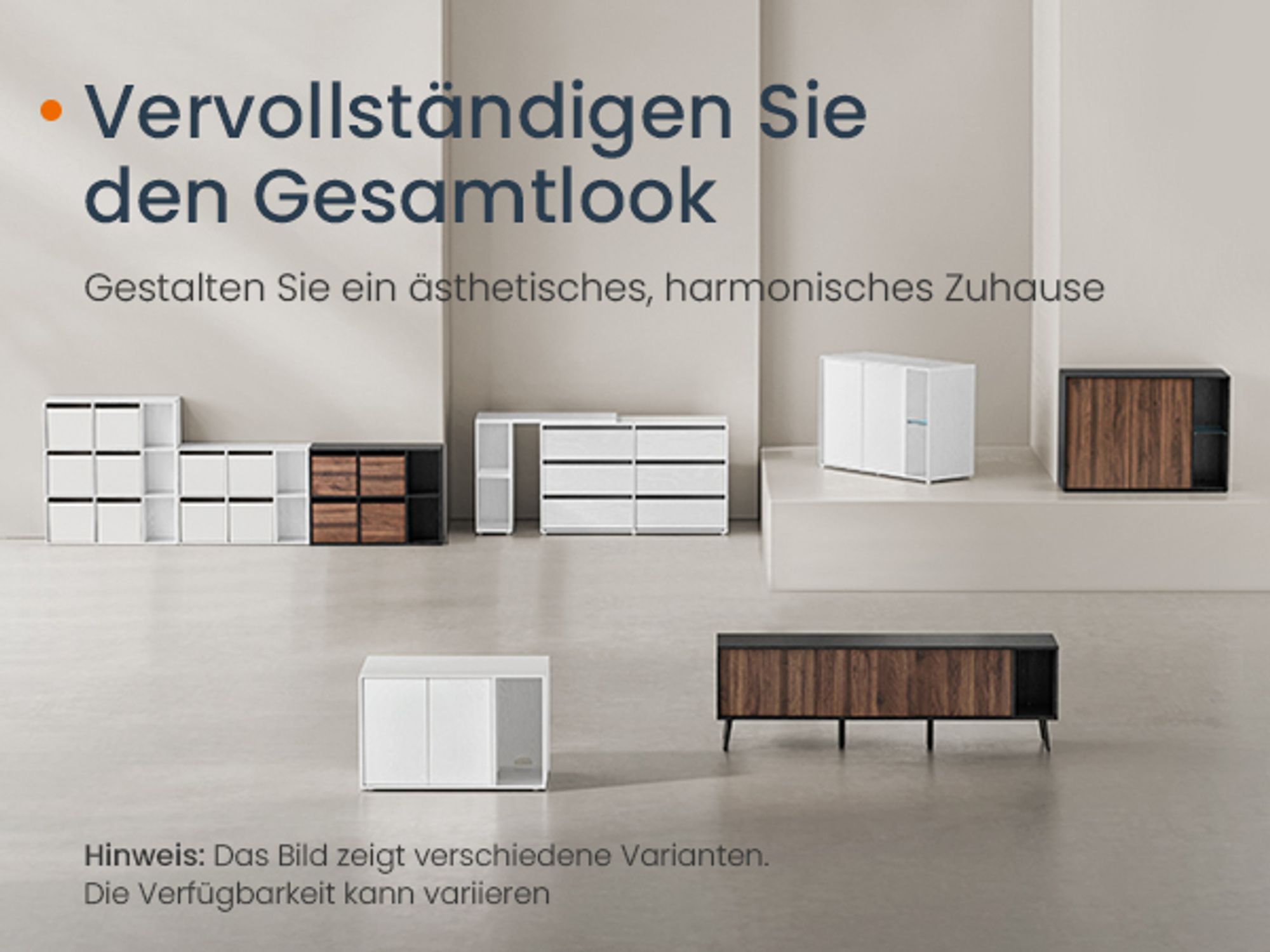 SONGMICS HOME Kommode, Schrank, Schminktisch mit Regal, Toolless-Technologie