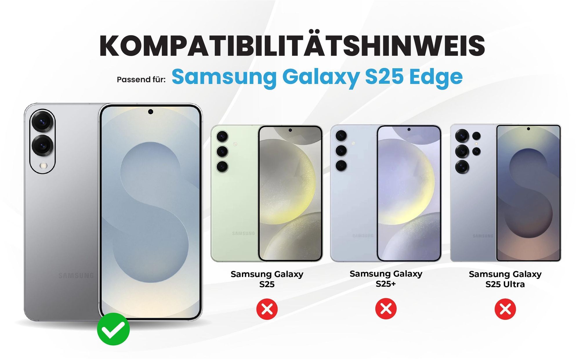 Kompatibilitätshinweise Hülle für Samsung Galaxy S25 Edge
