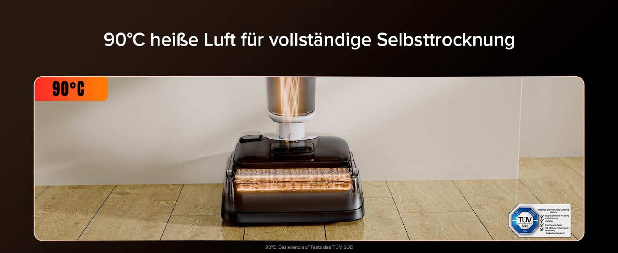 Roborock F25 GT Nass und Trockensauger, 20.000 Pa kabelloser All-in-One-Hartbodenreiniger, Selbstreinigung und Trocknung mit Hohe Temperaturen