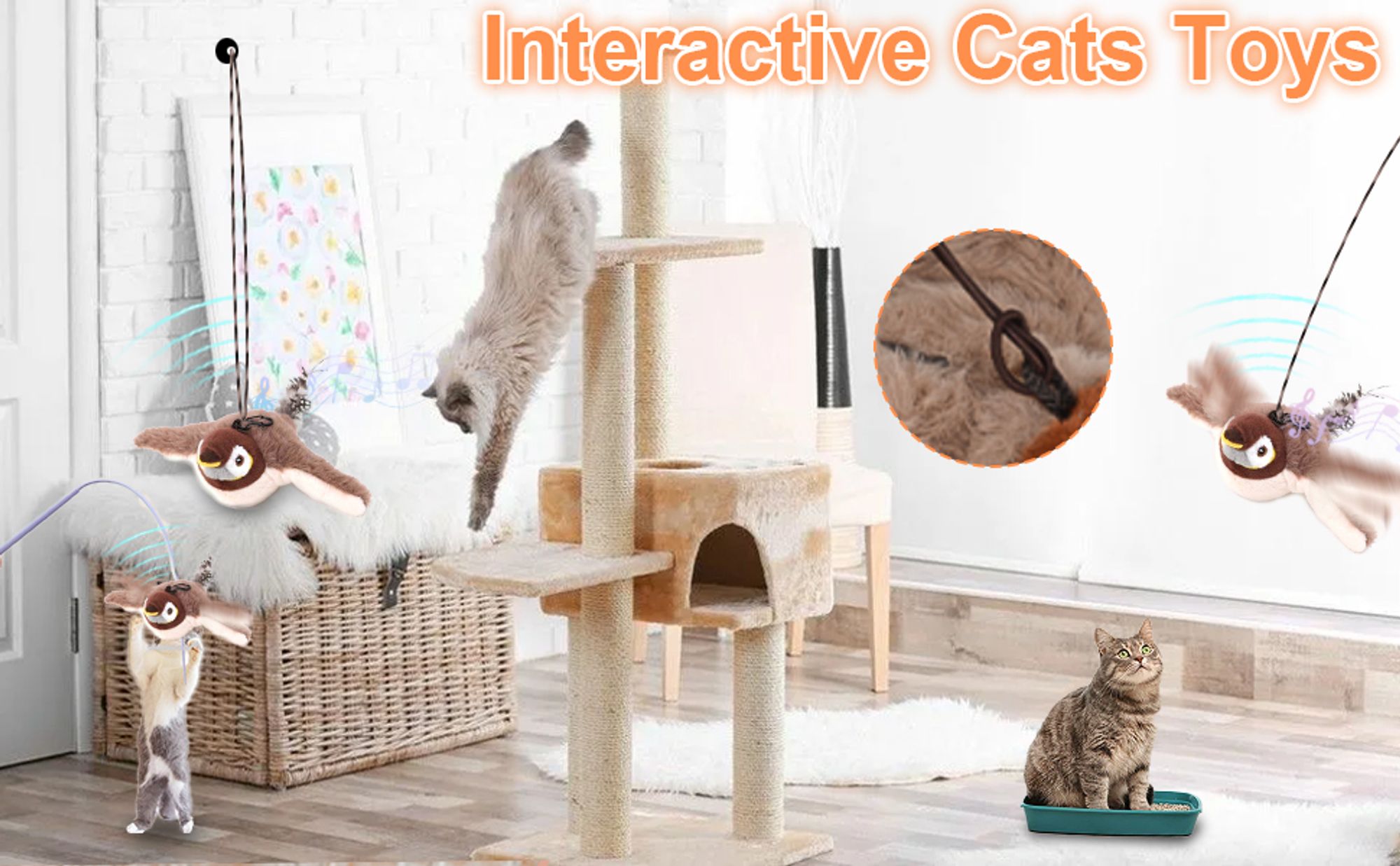 Produktbild von Pawise Plüsch-Maus Für Katzen, Assortiert - 1 Stk