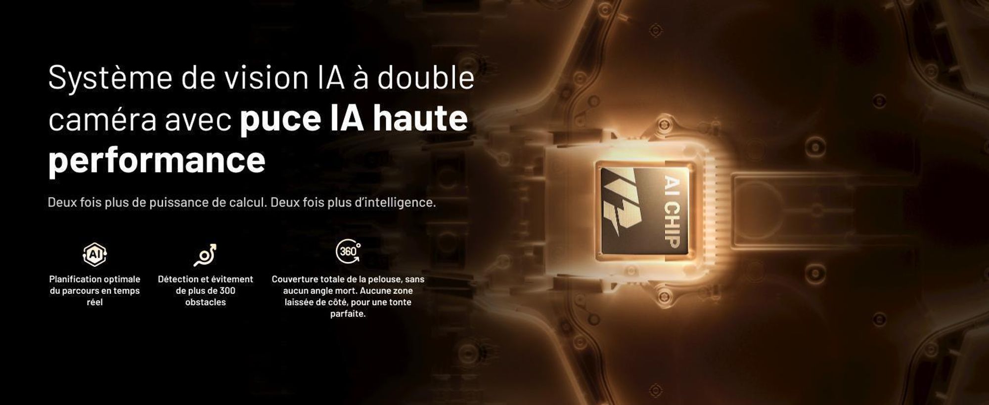 Robot tondeuse Mammotion LUBA 3 AWD 5000 avec garage et station de lavage, jusqu’à 5000 m², transmission intégrale, pente 80 %, cartographie-auto, app