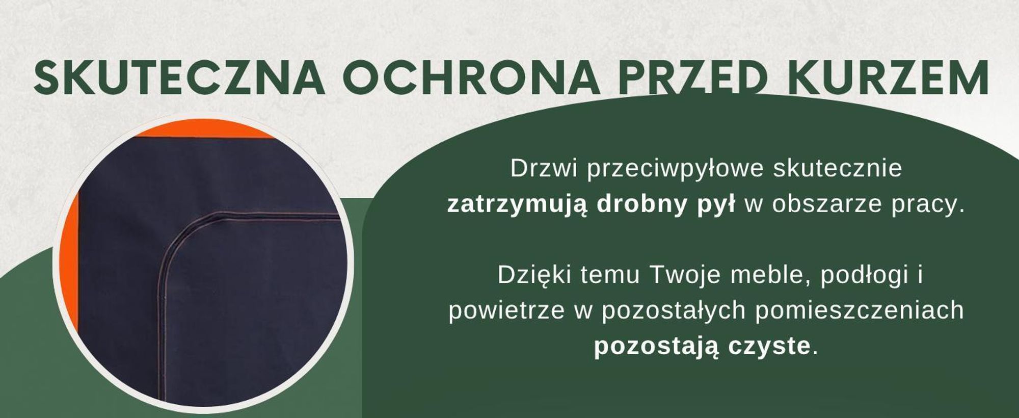 SafeCore drzwi przeciwpyłowe 2x 220x110 cm z zamkiem błyskawicznym, z włókniny polipropylenowej, wielokrotnego użytku do remontów, na budowę, z taśmą
