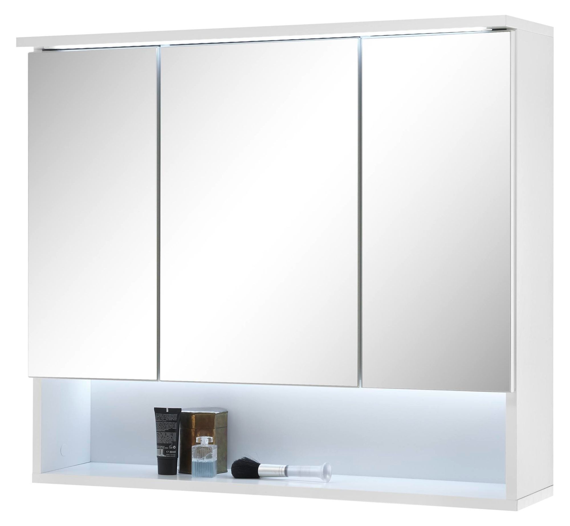 Bella II – Spiegelschrank mit LED-Beleuchtung und Steckdosenbox
