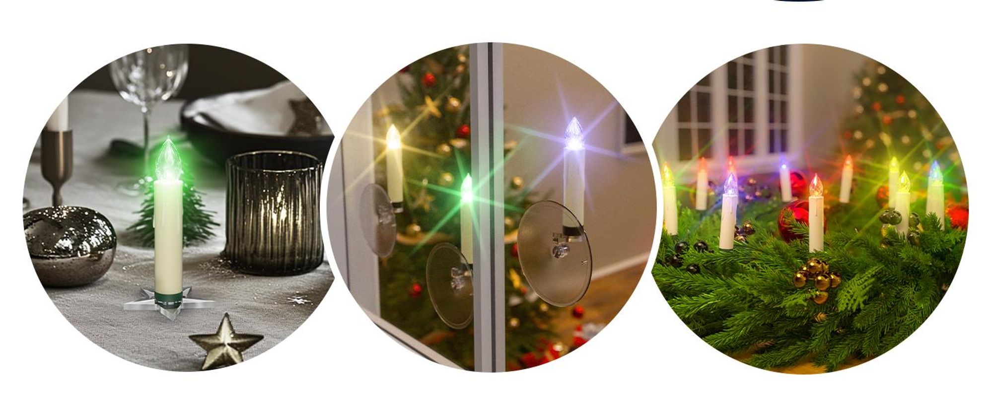 MONZANA® Christbaumkerzen LED Kabellos 30er Set Batterie Timer Fernbedienung Echtwachs Optik Lichterkette Weihnachten Flackernd Warmweiß Tannenbaum