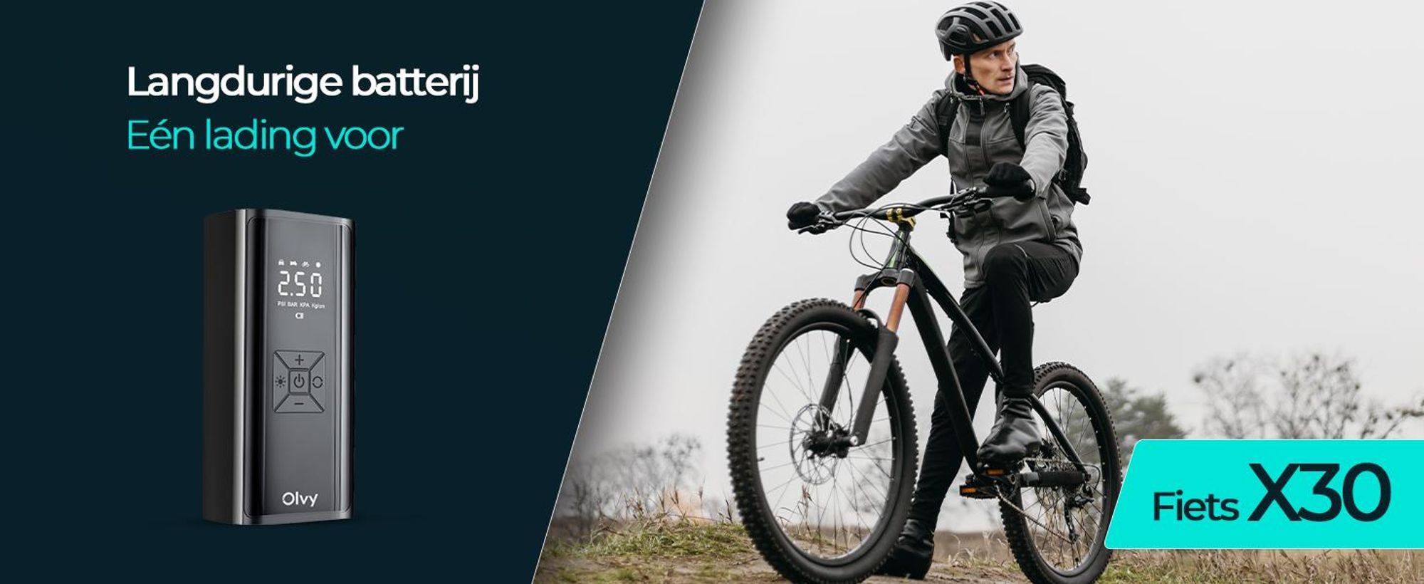 Olvy Luchtdrukkompressor, 7000 mAh, Mini-bandenpomp, Elektrische compressor, fietspomp, Elektrische luchtpomp, Mini-compressor voor auto, fiets, ballen