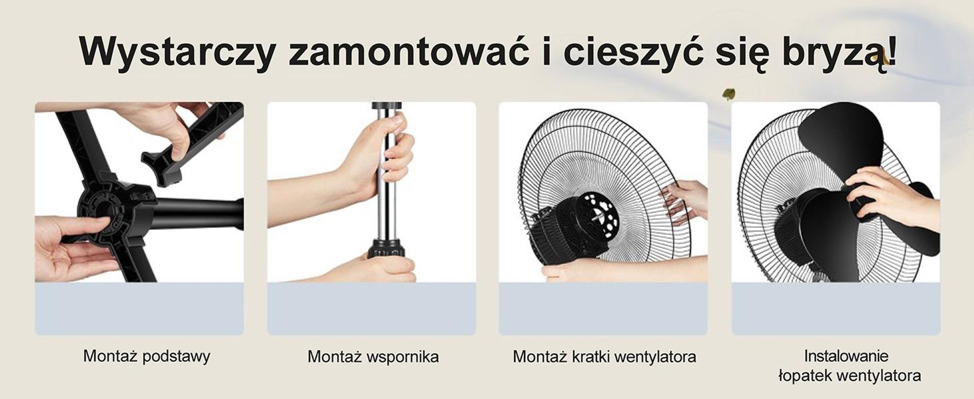 EXTRALINK wentylator stojący 40 cm – 3 prędkości, oscylacja, regulacja kąta, czarny