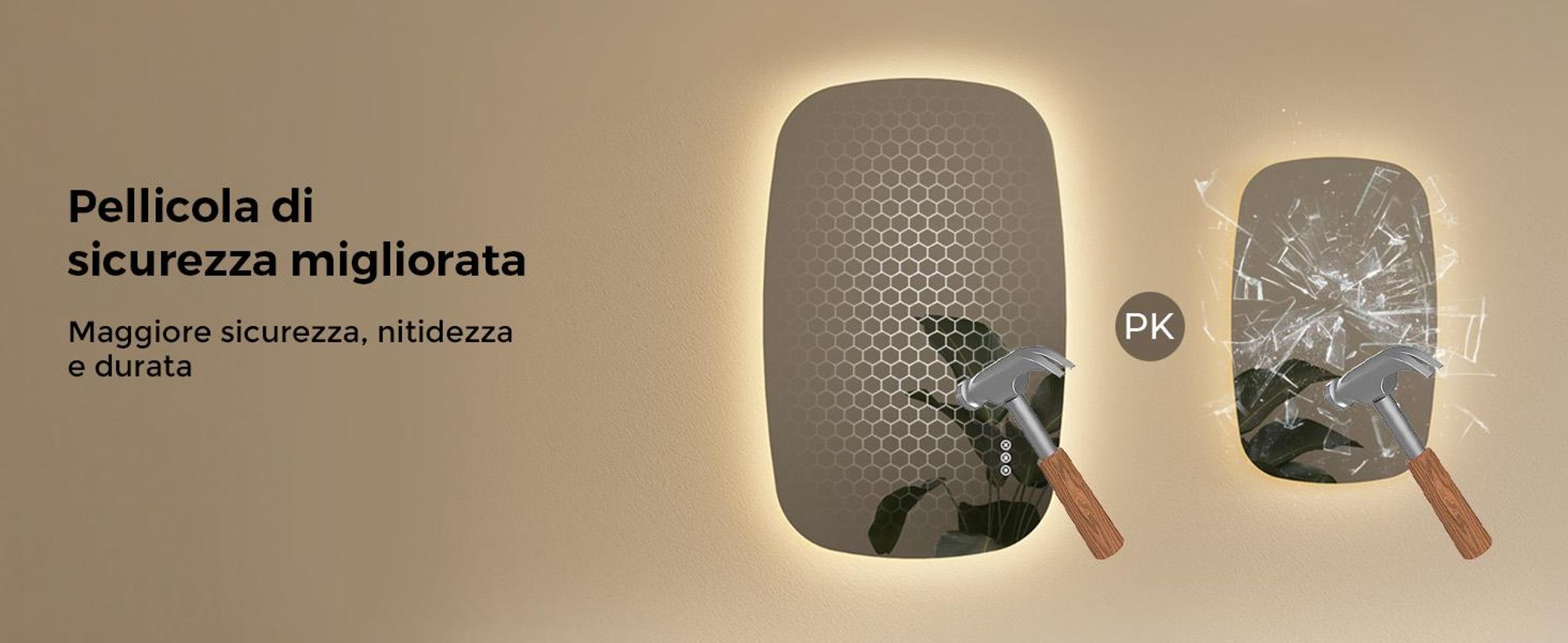 S'AFIELINA 95×60 cm specchio da bagno con illuminazione Specchio ovale a LED con interruttore a sfioramento, dimmerabile a 3 colori di luce regolabili, antiappannamento, funzione memoria
