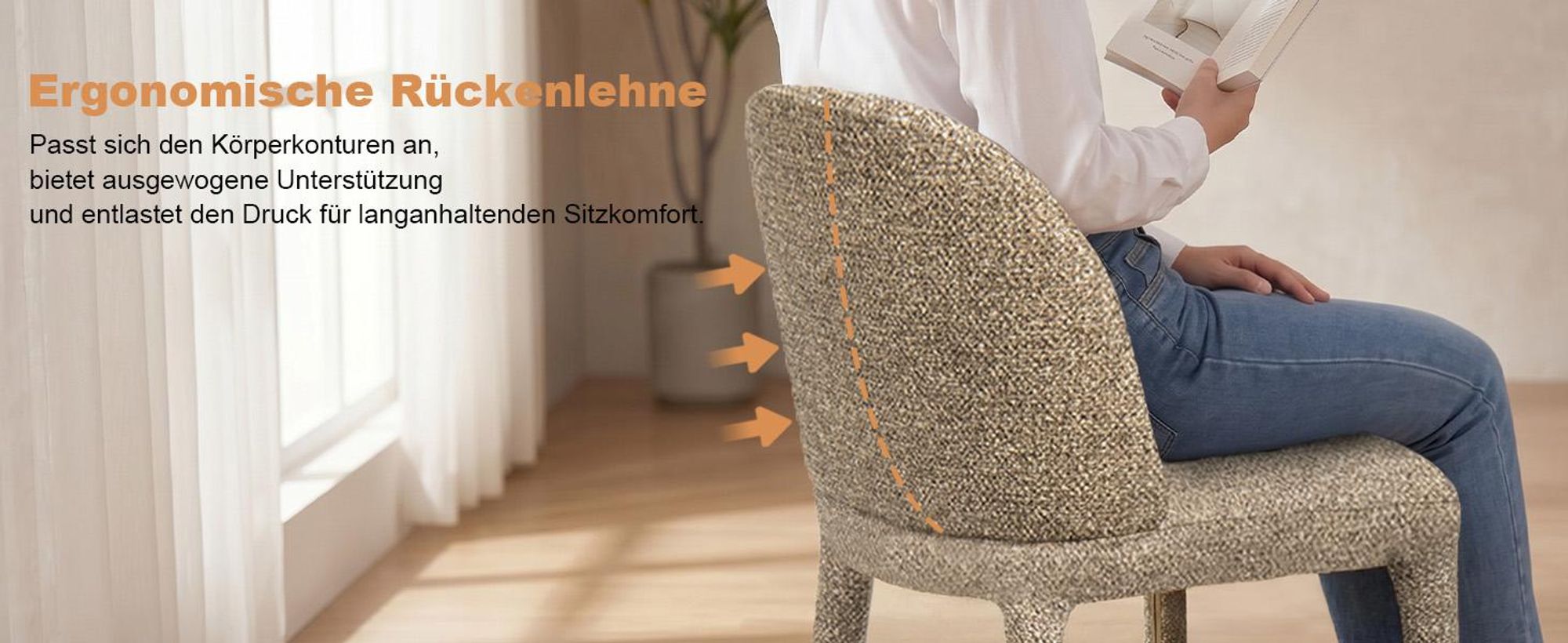 Duhome Barhocker 2er Set en Bouclé und Metall Barstuhl mit Pedal Polsterhocker Modern für Küche Esszimmer Bar Bistro, Grau