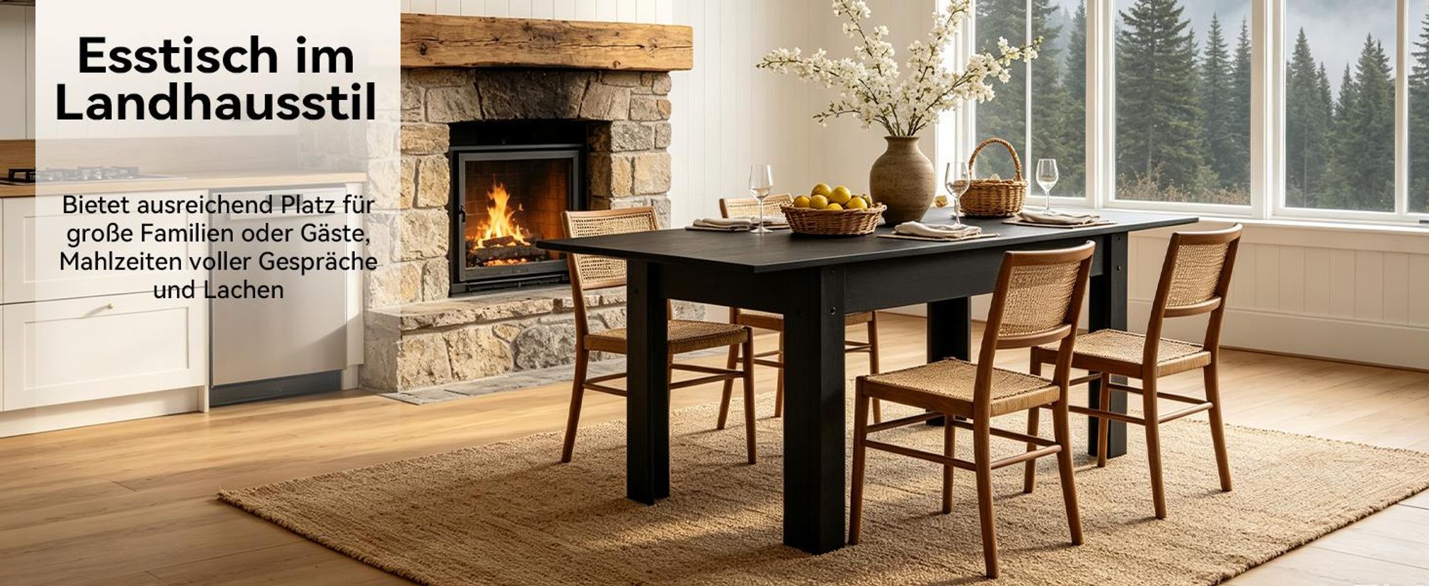 Puluomis Ausziehbarer Esstisch, Erweiterbarer Tisch 70x105-150cm, Klapptisch mit Verstärkter MDF-Platte, Küchen-/Wohnzimmertisch schwarz