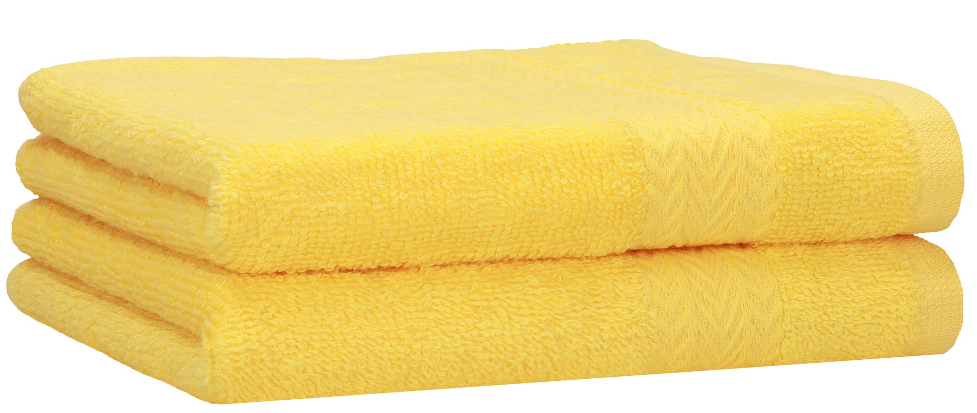 Betz 2 Stück Handtücher 50x100 cm PREMIUM 100% Baumwolle Farbe: gelb