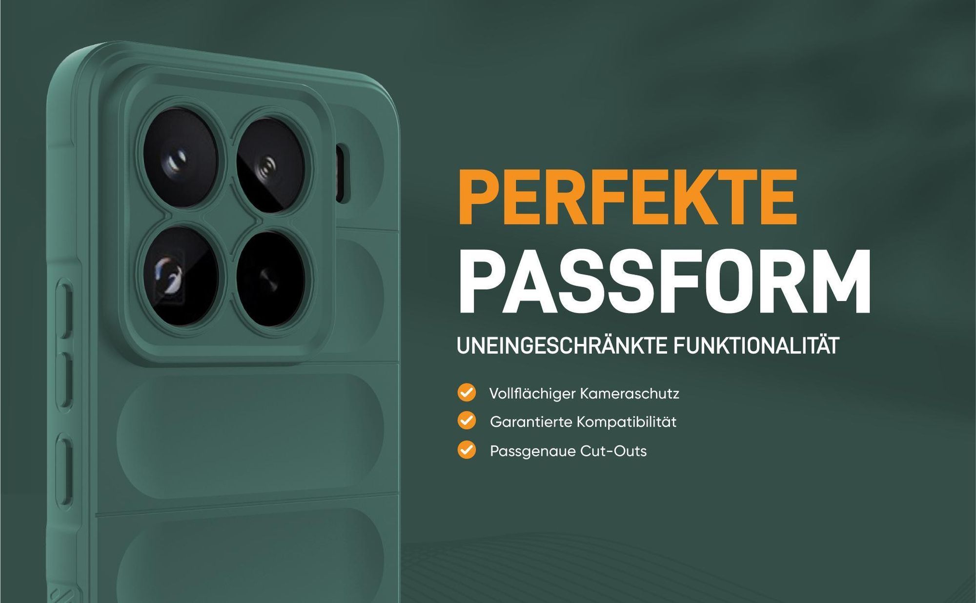 Grünes robustes Smartphone Cover für Xiaomi 15 Pro mit perfekter Passform