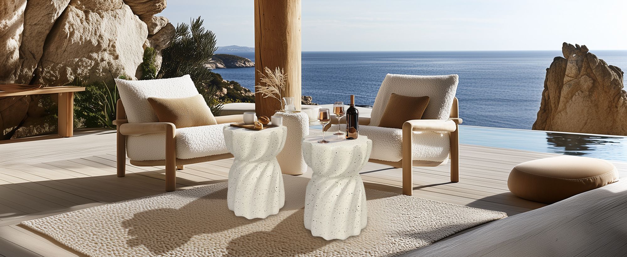 WISFOR stylischer Beistelltisch, Sofaende, Nachttisch, Wohnzimmer Sofatisch Kaffeetisch, 35x48.5cm