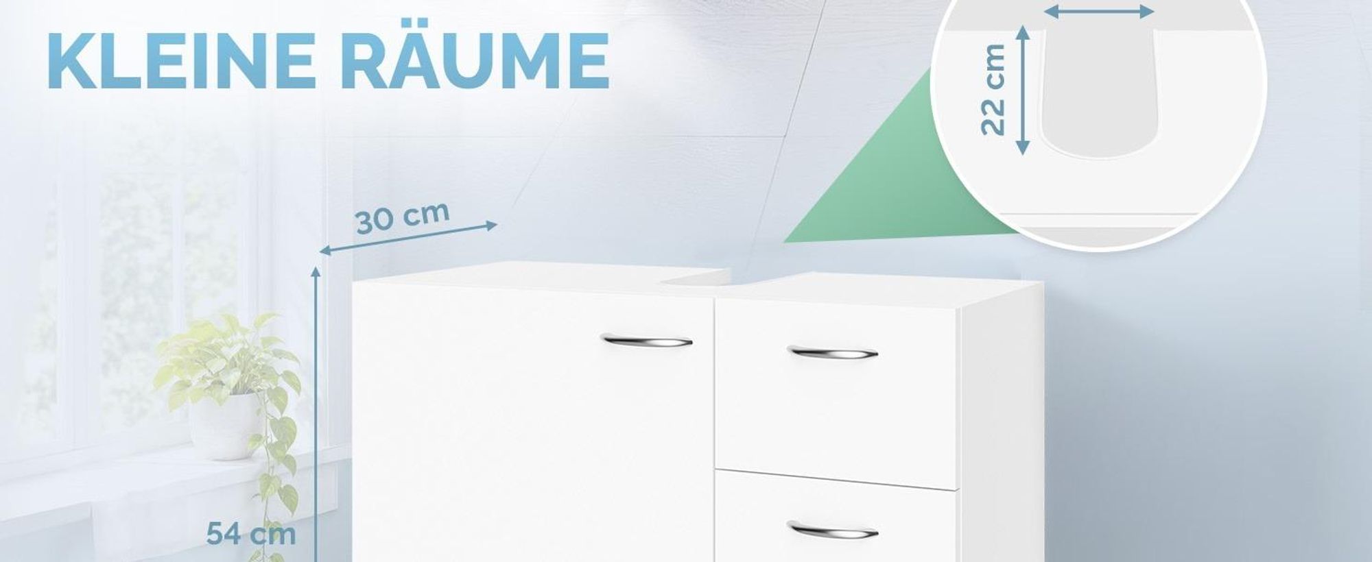 CASARIA® Waschbeckenunterschrank
