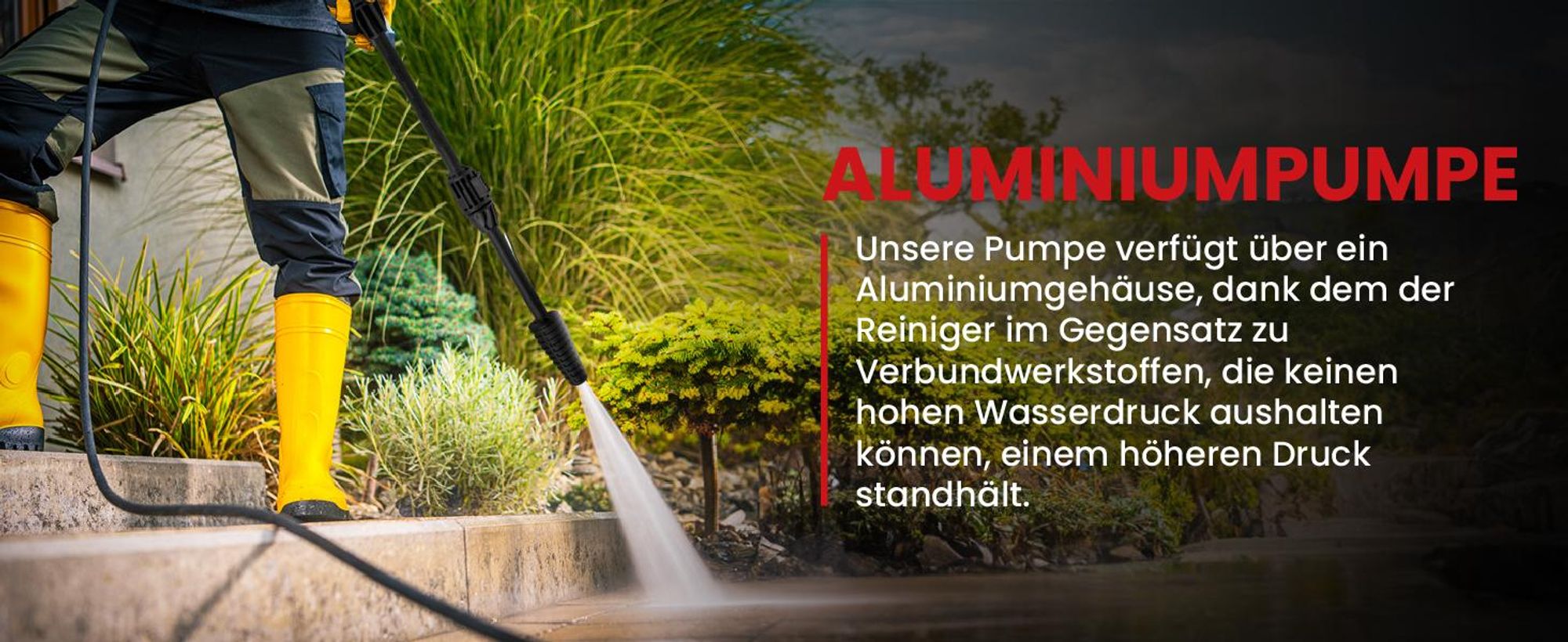 Hochdruckreiniger 150 bar mitTurbo-Düse und Aluminiumpumpe Selbstansaugfunktion