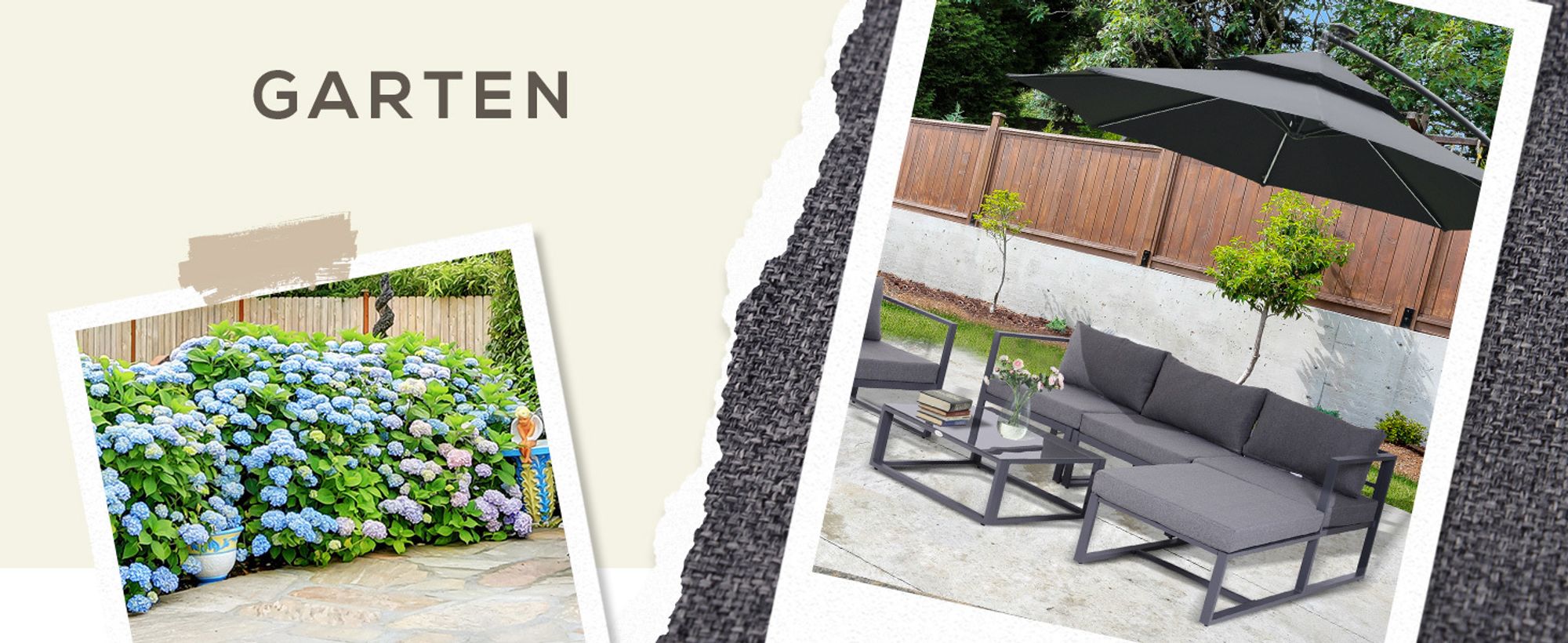 Outsunny 6er Gartenset Gartenlounge Gartengarnitur Gartenmöbel mit Kissen