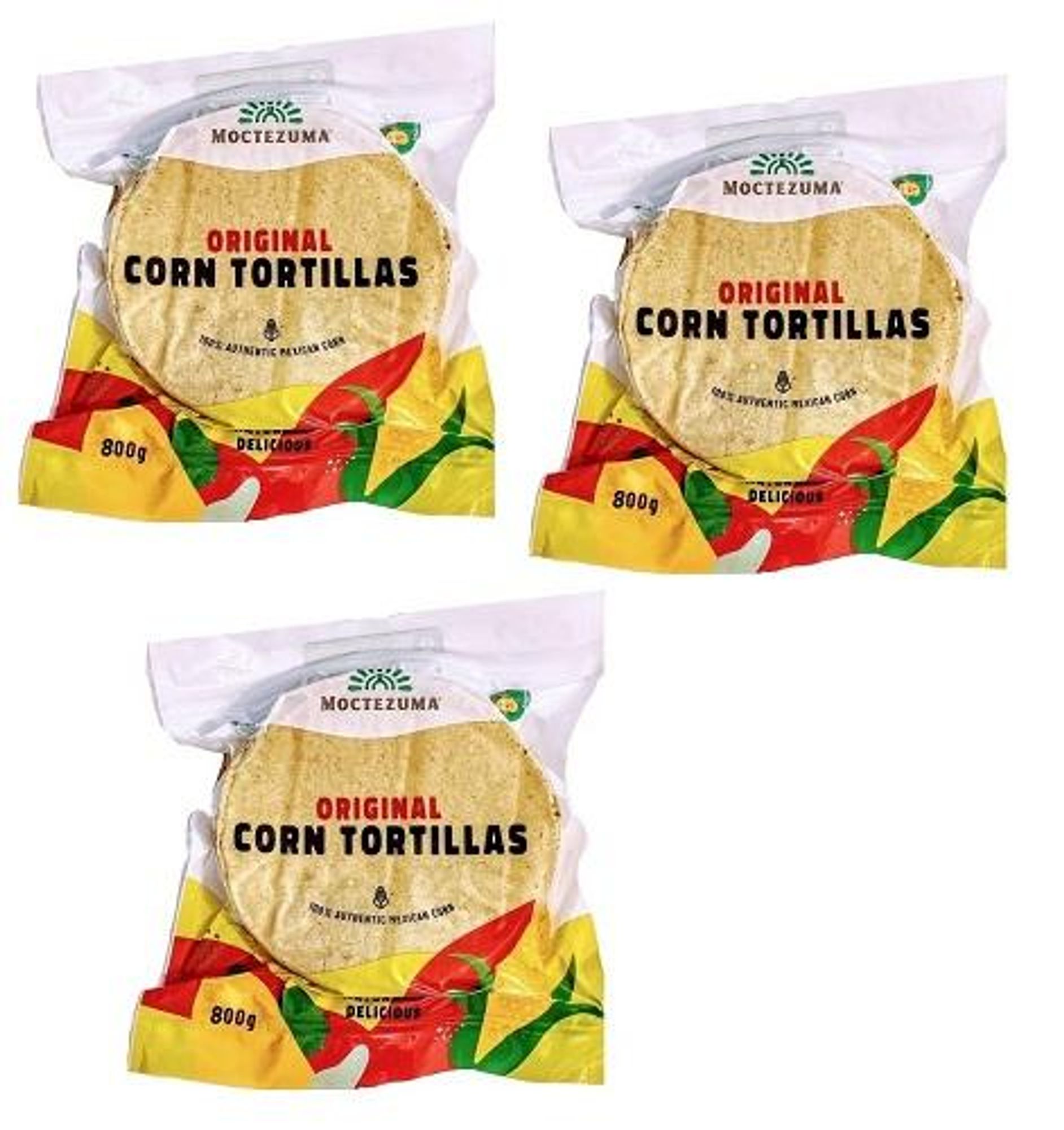 3xReal Mexican tortillas with nixtamal 500g Vegan,Gmo-Free, Gluten Free