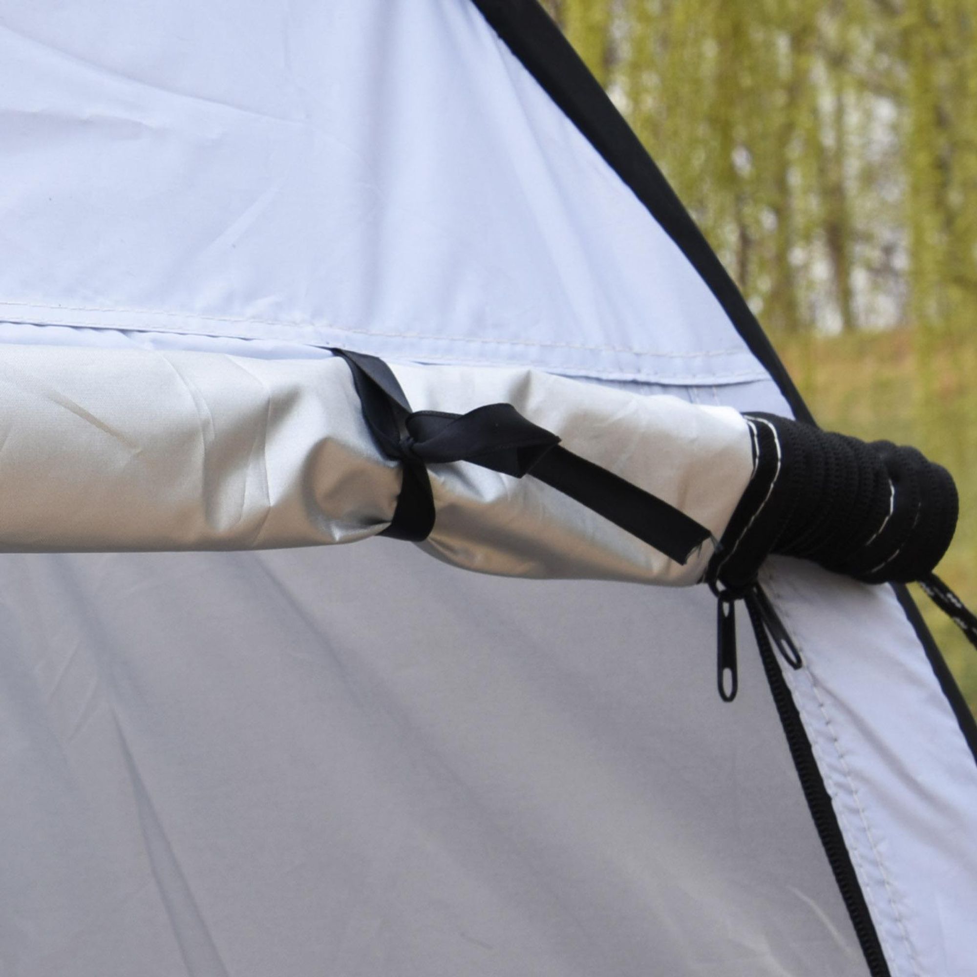 CLIPOP Pop up Zelt, Duschzelt mit Tragetasche, Tragbares Umkleidezelt für Outdoor, Camping, 120x120x190 cm, Grau