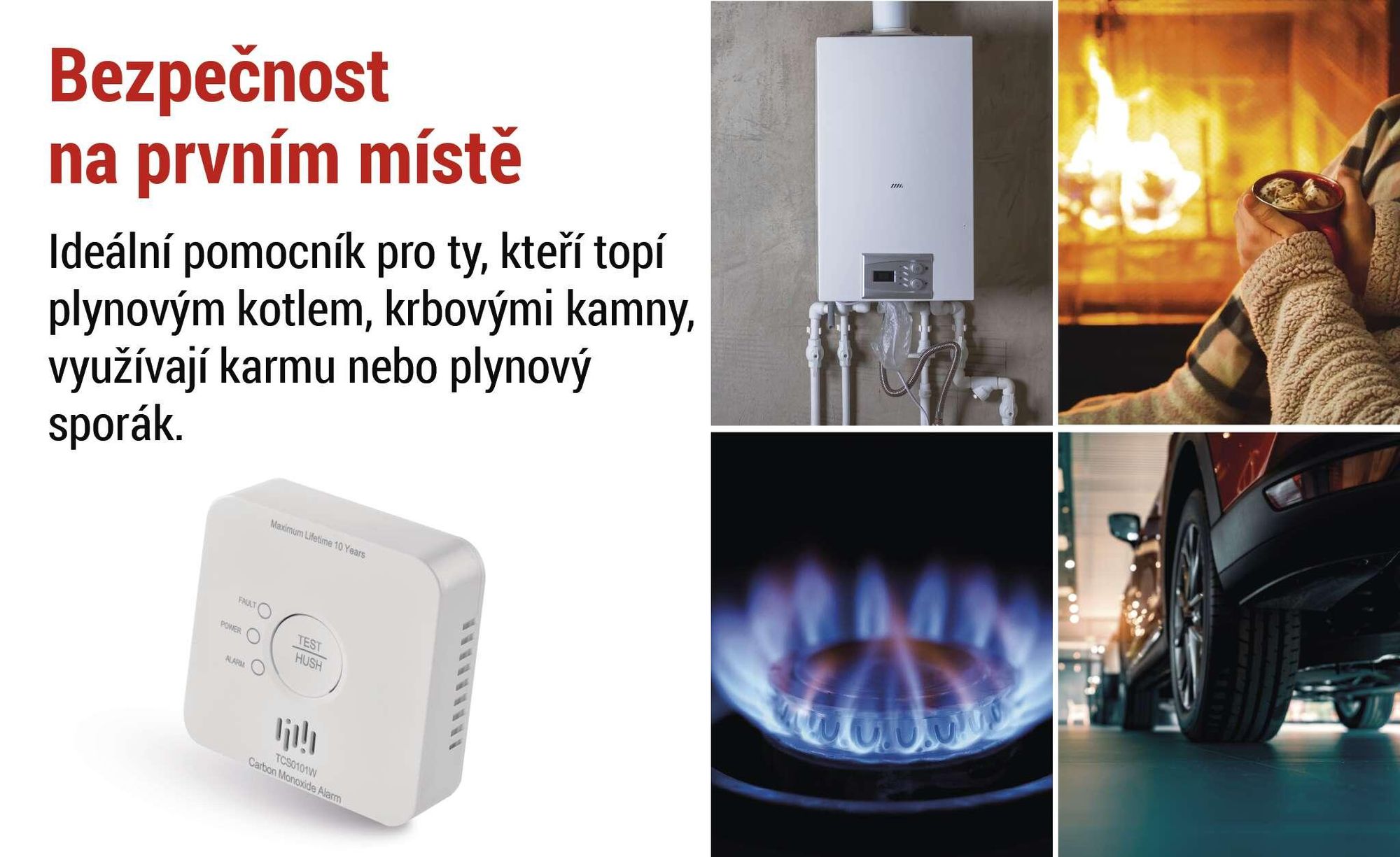 EMOS GoSmart Detektor oxidu uhelnatého TCS0101W s WiFi, P56400S