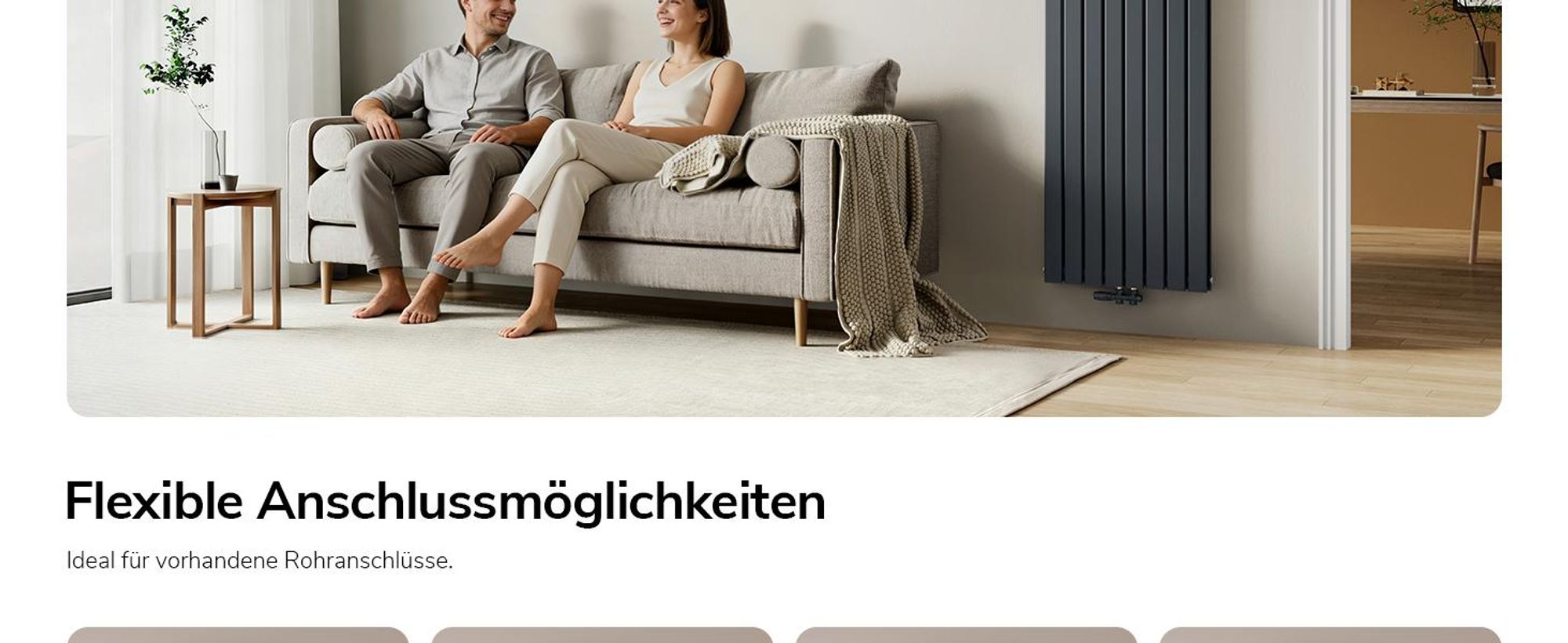 EMKE Heizkörper Flach 180 x 61,6 cm Doppellagig 2166 W Anthrazit Design Paneelheizkörper