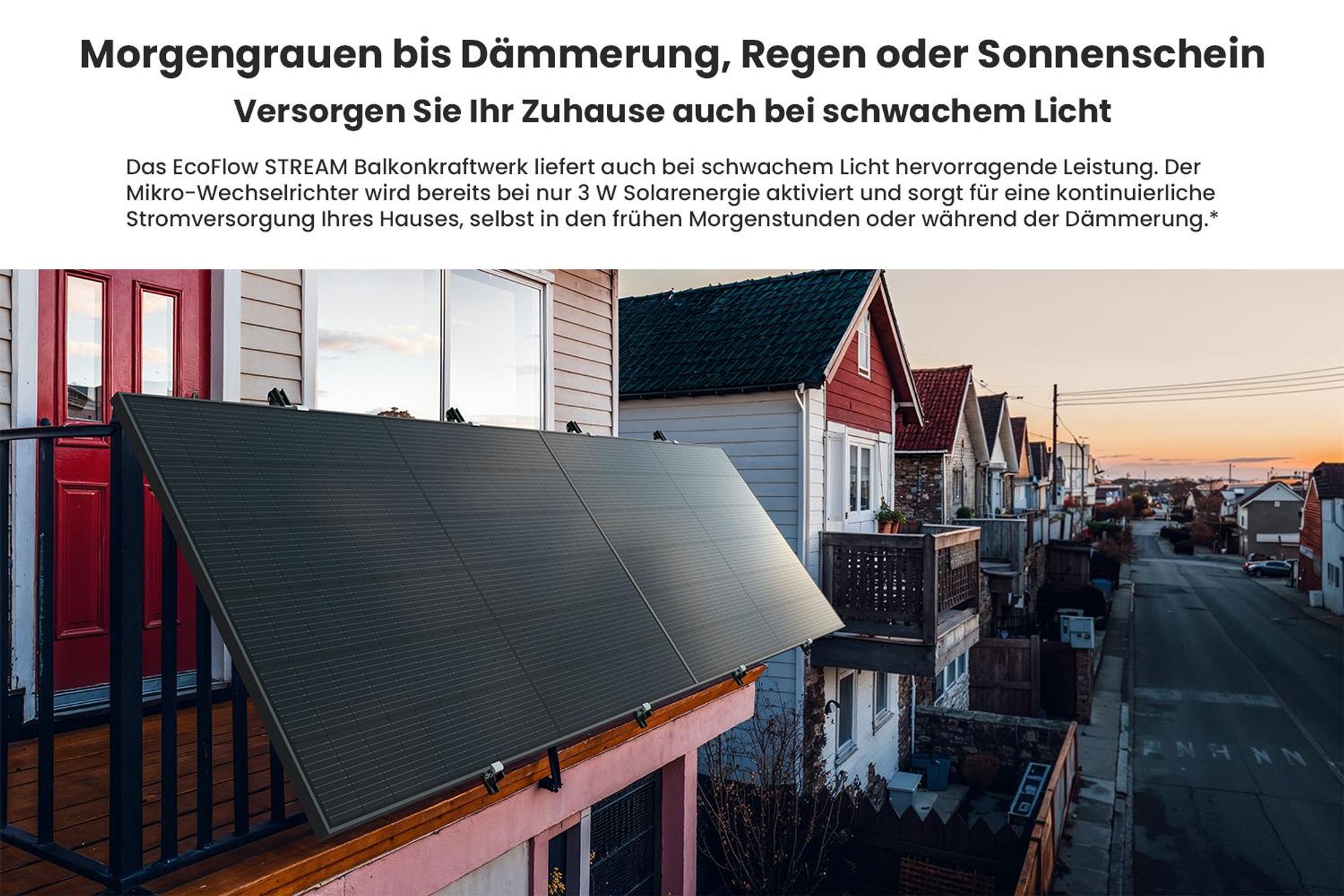 Powerness Balkonkraftwerk, 2x 500W Bifazial Glas-Glas Module und EcoFlow STREAM 800W Mikro-Wechselrichter, 4x MC4 Kabel für Balkonkraftwerk 0% VAT