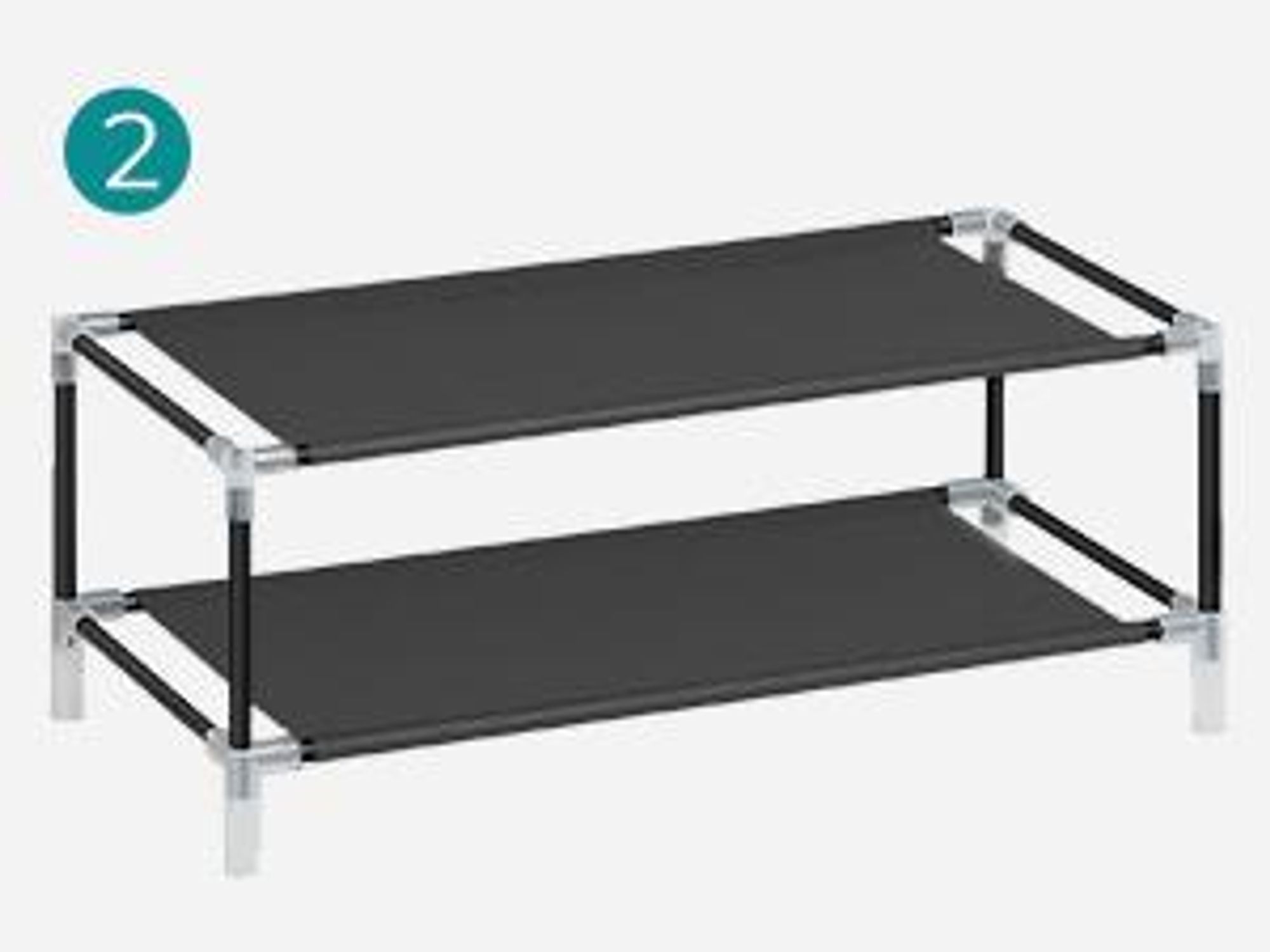 SONGMICS Schuhschrank 10 Ebenen Schuhregal 160x58x28 cm schwarz