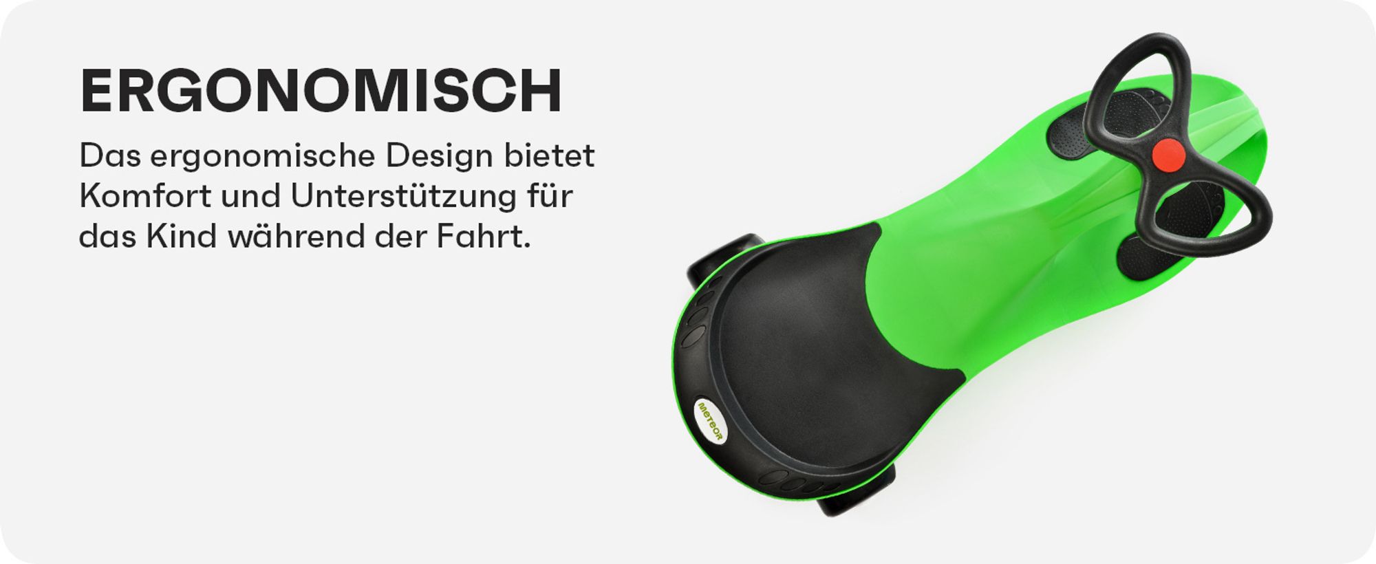 SWING CAR METEOR SWINGO Grün Rutschauto für Kinder halten des Körpergleichgewichts Auto Swing Car Rutscher