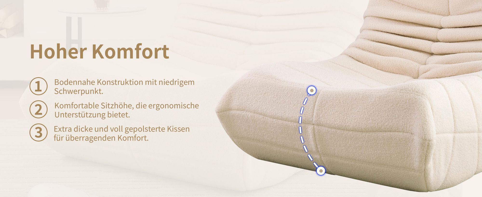 Klassische Sessel, Schlafsofas, sitzkissen boden, Lazy Sofa, Bean bag, für Schlafzimmer, Sitzsack