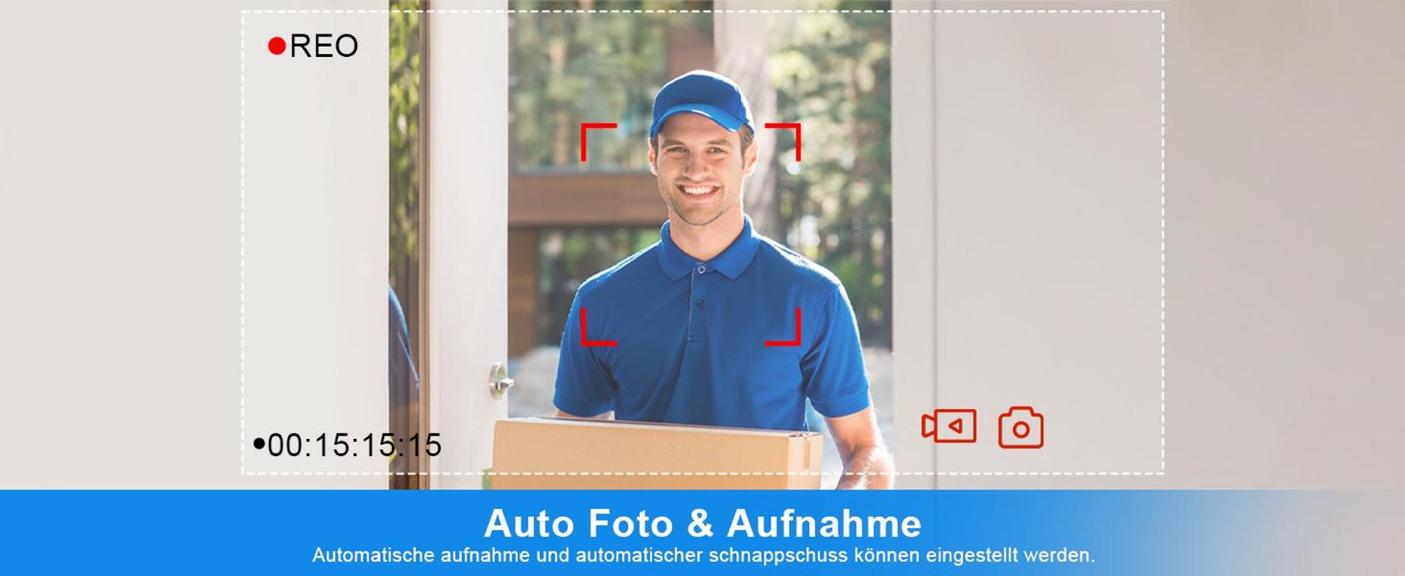 Türklingel Mit Kamera, kabellose Tuerklingel, 1080P Video Türklingel, Funkklingel Mit Kamera, 4,3 Zoll IPS Bildschirm, 2-Wege-Gegensprechanlage