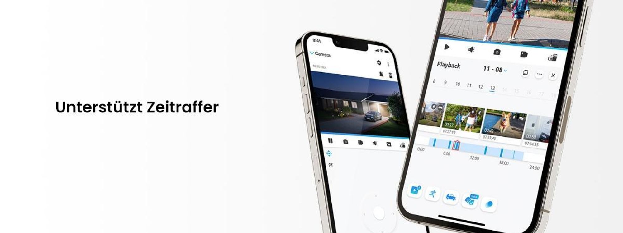 Reolink Argus PT Ultra+Solarpanel x2 mit Home Hub, 4K 8MP Akku Überwachungskamera Set, 5/2,4 GHz WiFi, 360° Schwenkbar, Nachtsicht, mit 64GB SD-Karte