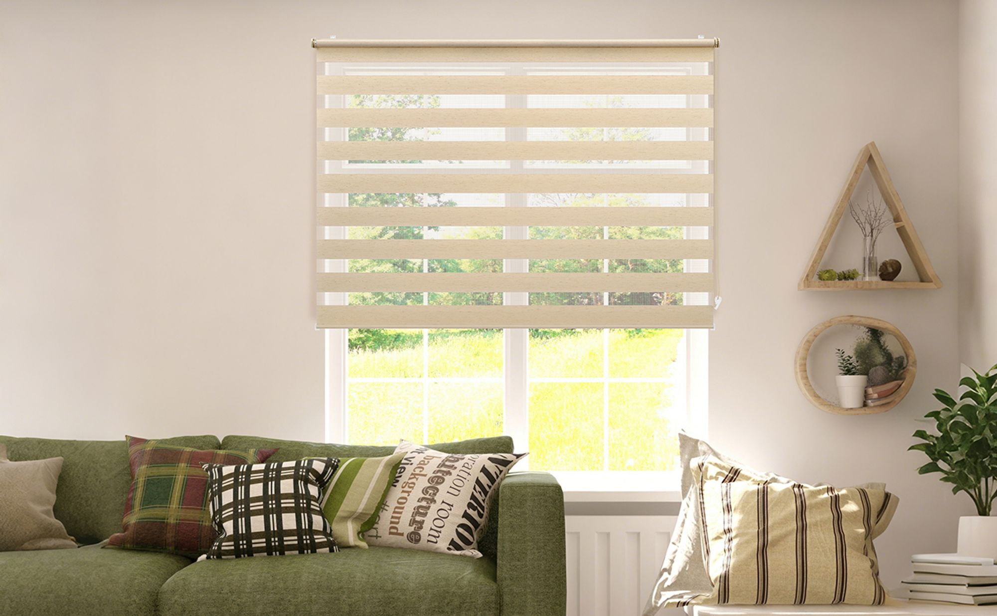 Doppelrollo 90x100cm Gelb-Leinen Duo Rollo Klemmfix ohne Bohren Jalousie Rollos für Fenster und Tür