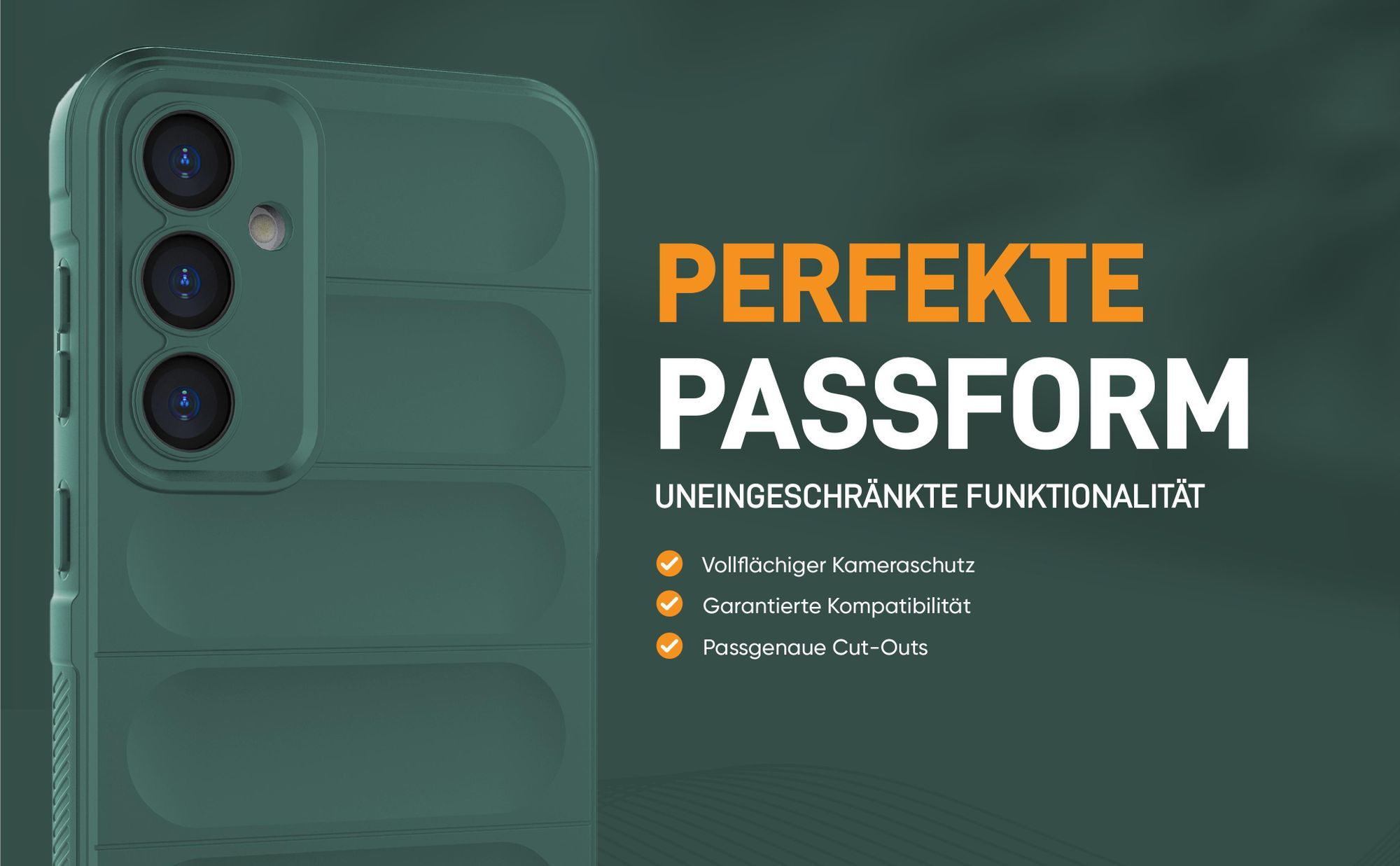 Grünes robustes Smartphone Cover für Samsung Galaxy S23 FE mit perfekter Passform
