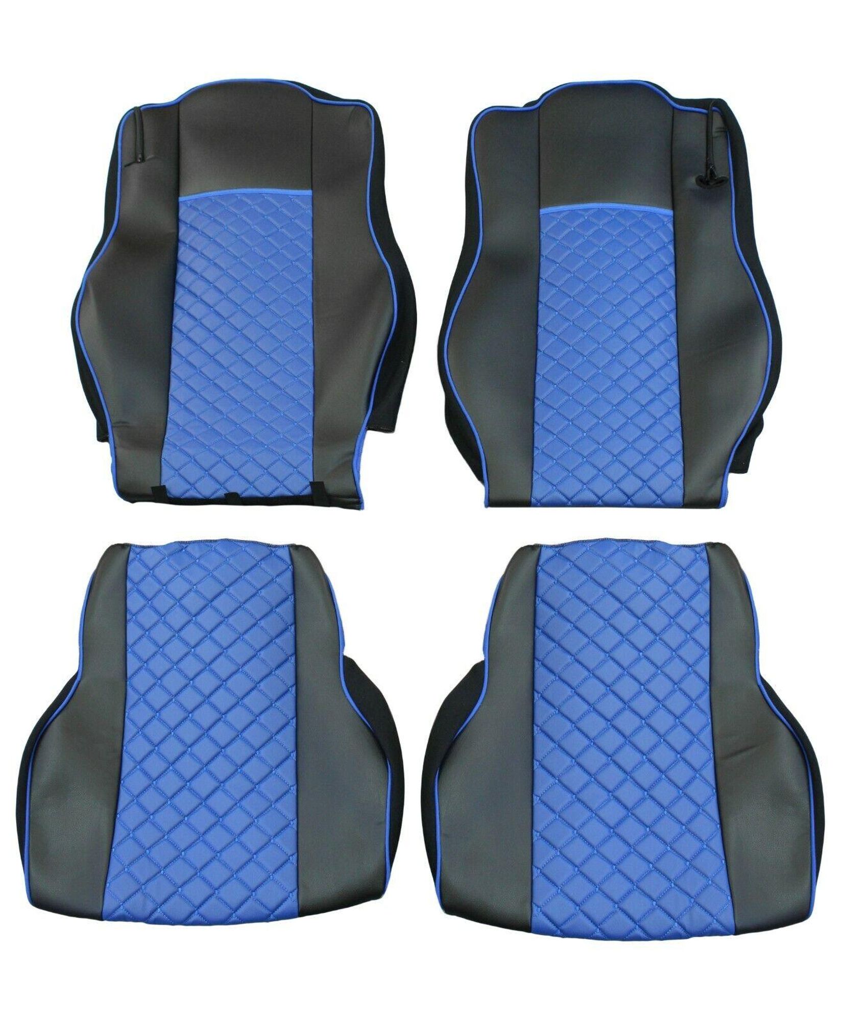 LKW Sitzbezüge Für Mercedes Actros MP4 - MP5  2015-2020  Blau / Schwarz